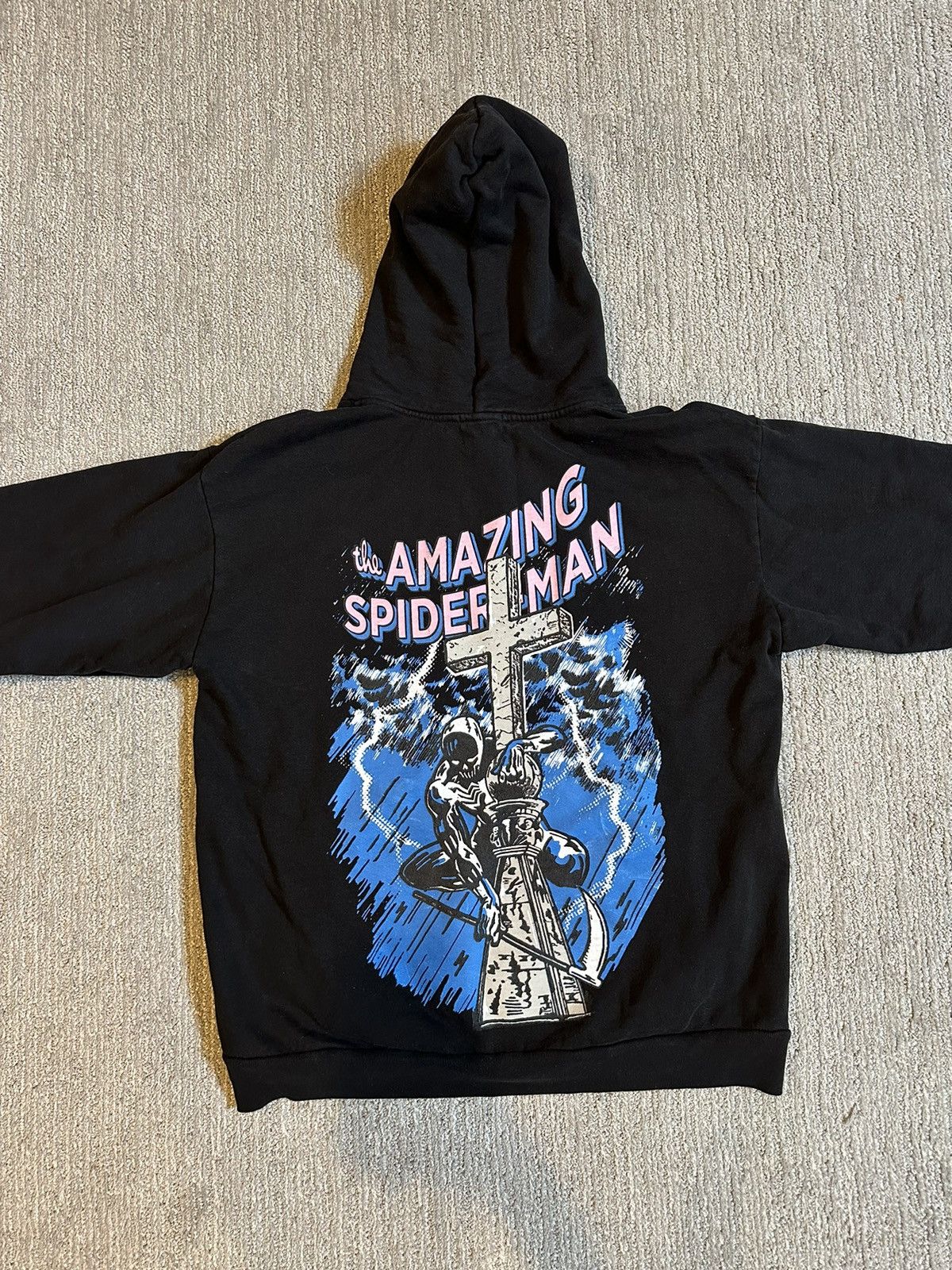 image of Warren Lotas Amazing Spider-Man Hoodie XL in Black, Men's