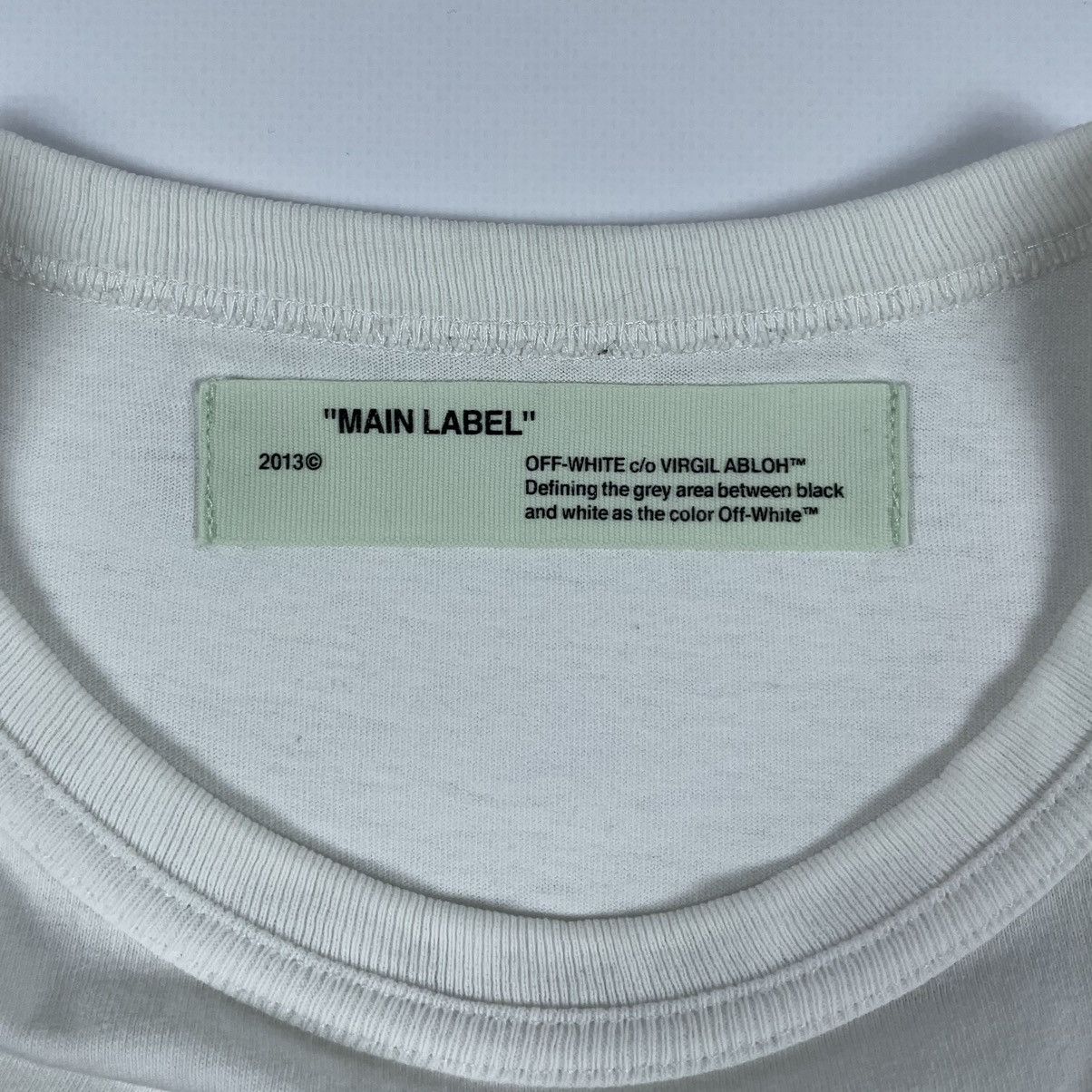 Off White Distressed Faded Black Arrows White T-shirt