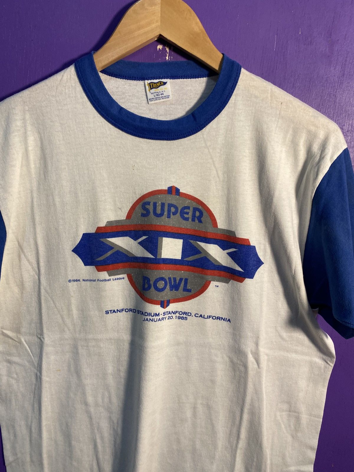 NFL Vintage 1985 Superbowl XIX ringer t-shirt Size US M / EU 48-50 / 2 - 3 Thumbnail