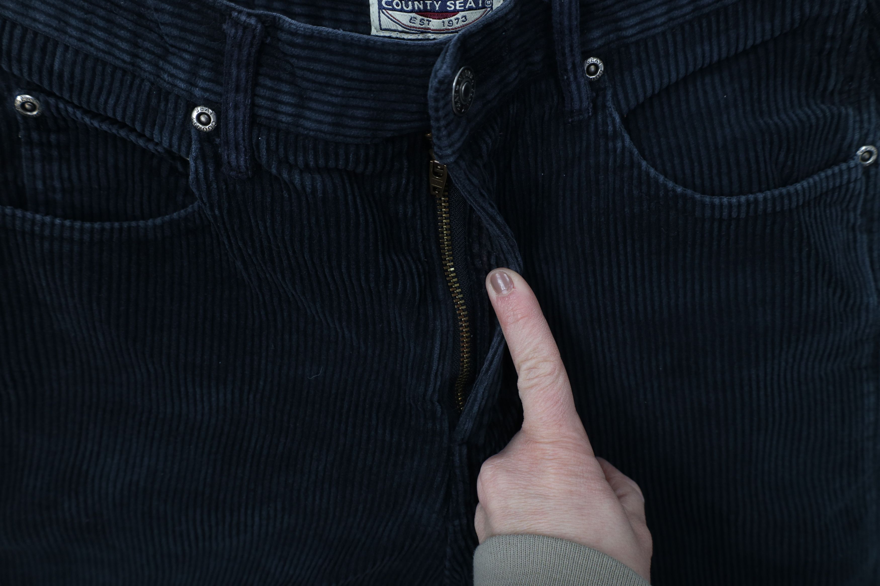 Vintage Vintage 90s Streetwear Wide Leg Corduroy Chino Pants Black Size 27" / US 4 / IT 40 - 6 Thumbnail
