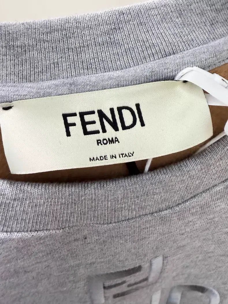 Fendi Fendi Gray logo long sleeve sweatshirt Size S / US 4 / IT 40 - 3 Thumbnail