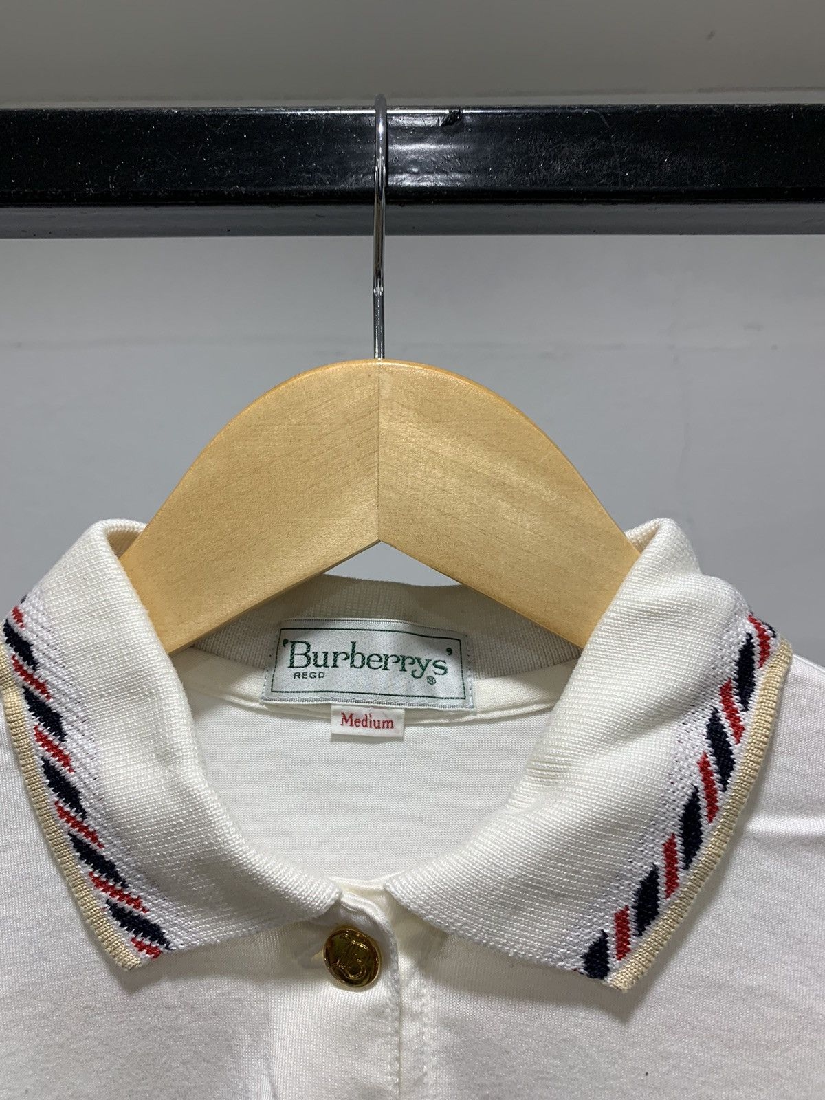 Burberry × Designer × Vintage 💥FINAL DROP💥 80s Burberrys Polo Ls Rayon Size US S / EU 44-46 / 1 - 6 Thumbnail