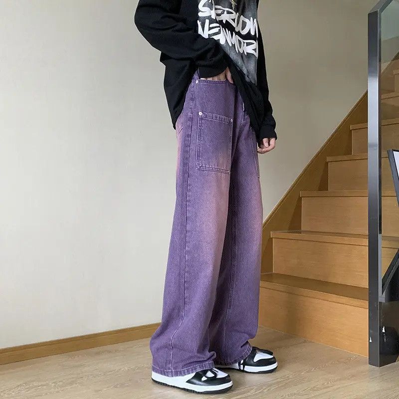 Japanese Brand Retro hip-hop straight leg wide leg jeans Size US 30 / EU 46 - 4 Thumbnail