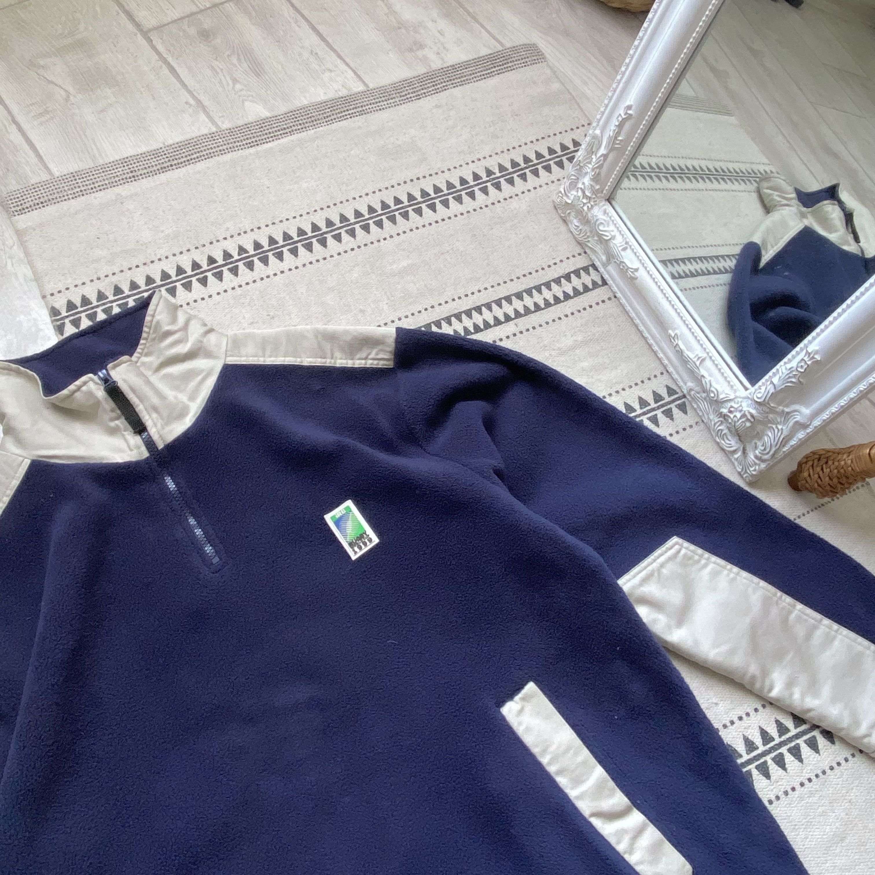 Cotton Traders 🏈 IRF Vintage 90s England Rugby Fleece Sweater Half zip Size US L / EU 52-54 / 3 - 6 Thumbnail