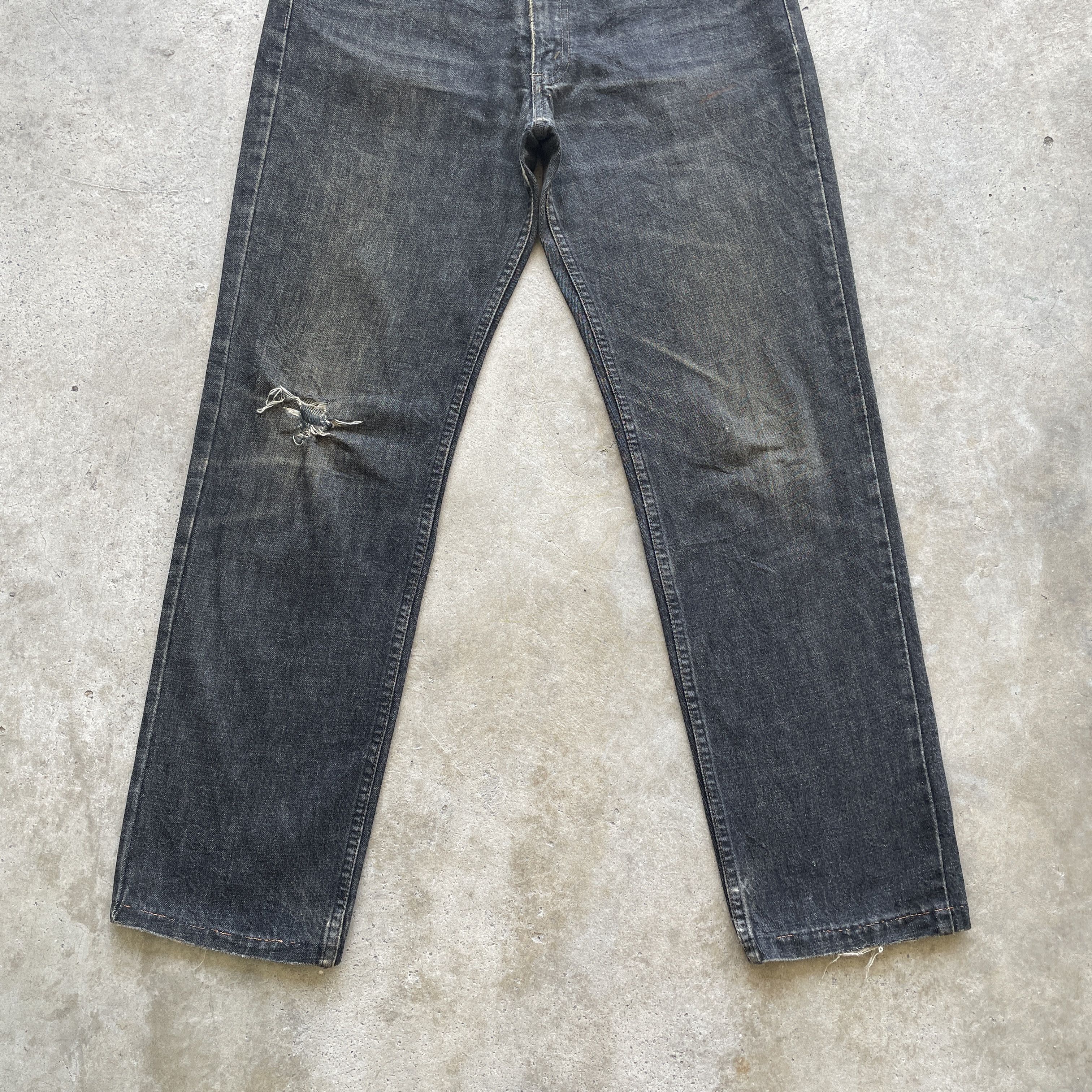 Levi's × Vintage VINTAGE LEVIS DISTRESSED JEANS BLACK FADED DENIM PANTS W31 Size US 31 - 4 Thumbnail