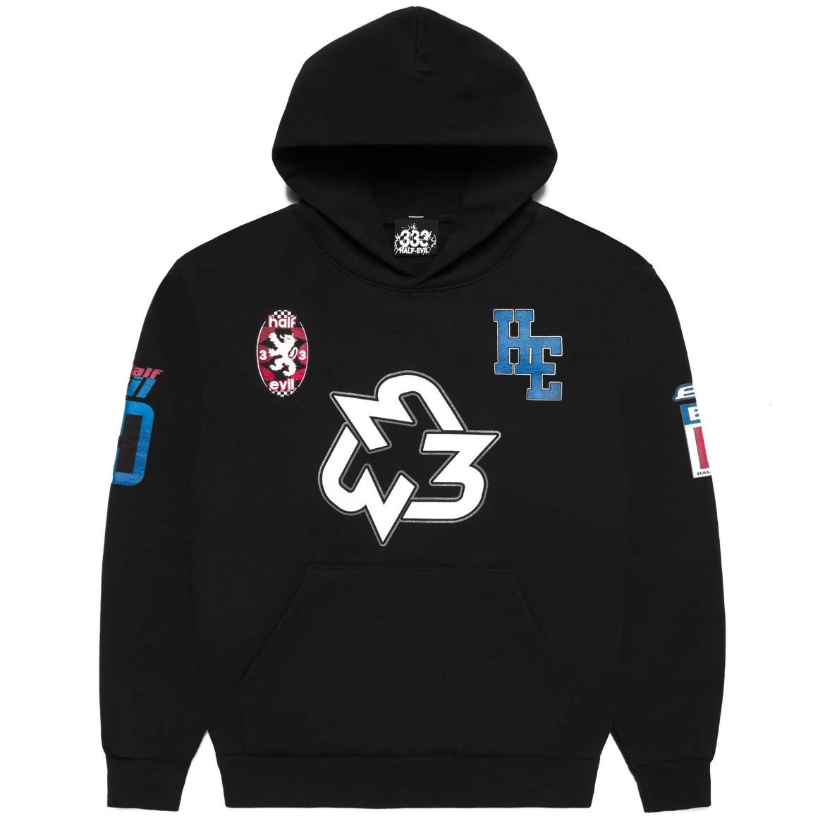 image of Half Evil (333) Trifecta Cycle Hoodie in Black, Men's (Size XL)