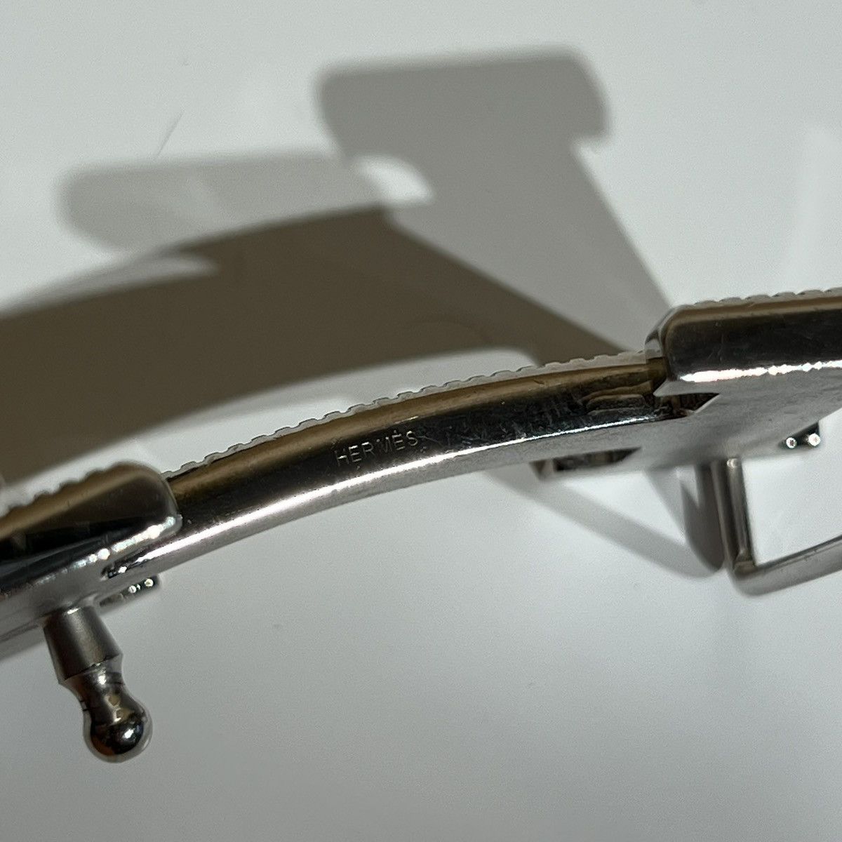 Hermes 🔹H logo Buckle Reversible Leather Belt Size 38 - 2 Thumbnail