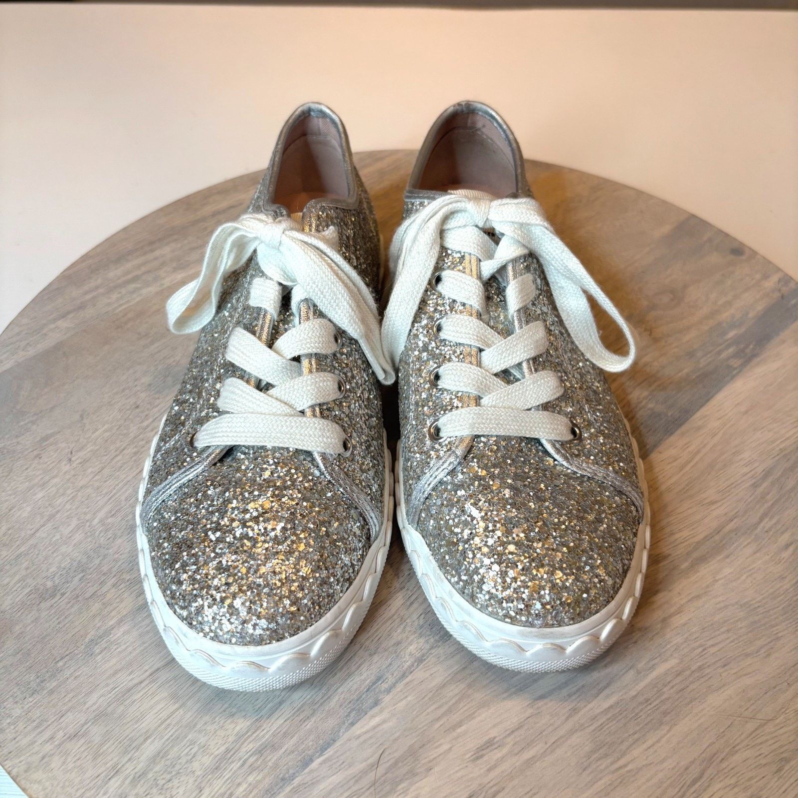Kate Spade Kate Spade Glitter Sneakers Silver Sparkle Women’s Size 6.5 Size US 6.5 / IT 36.5 - 4 Thumbnail