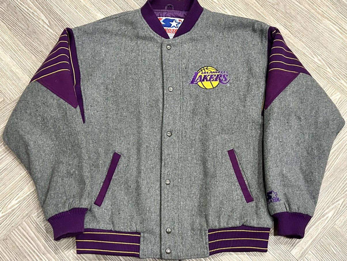 NBA × Starter × Vintage *VINTAGE 80s* Starter X Los Angeles Lakers Size US XL / EU 56 / 4 - 1 Thumbnail