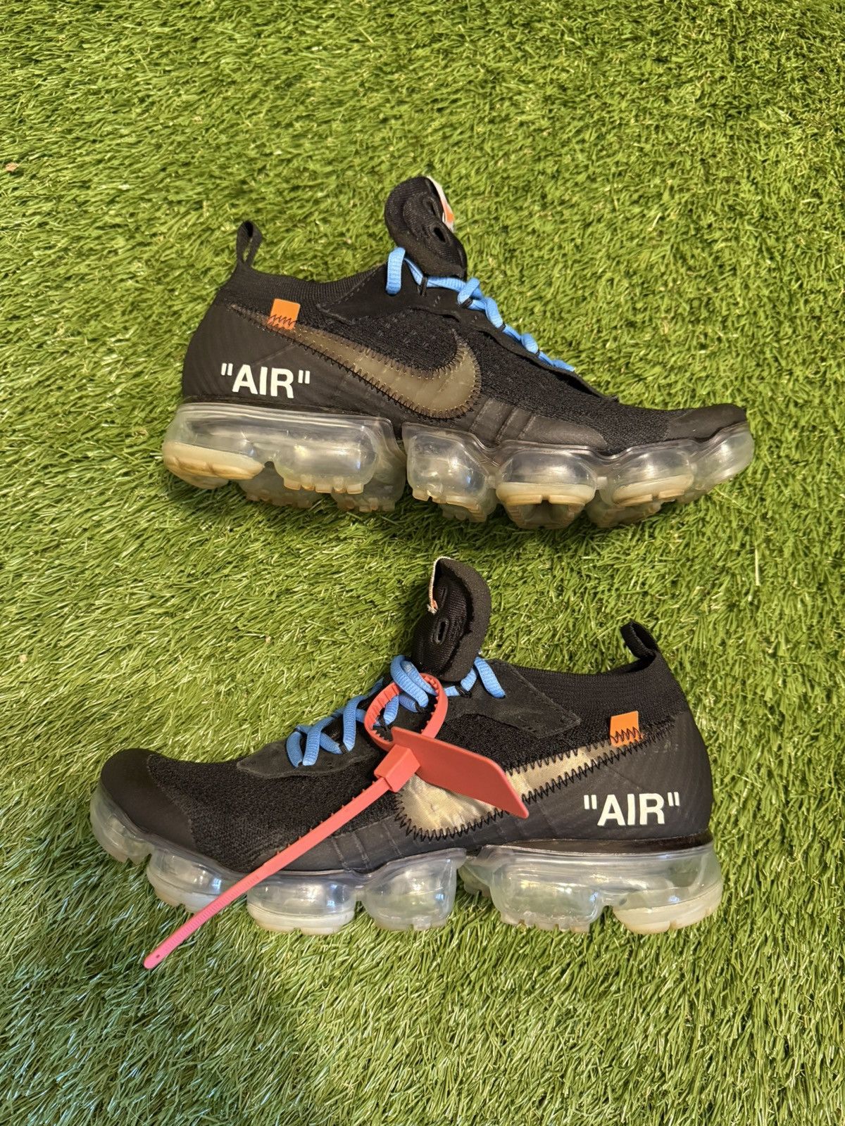 Nike off white vapormax blue laces best sale