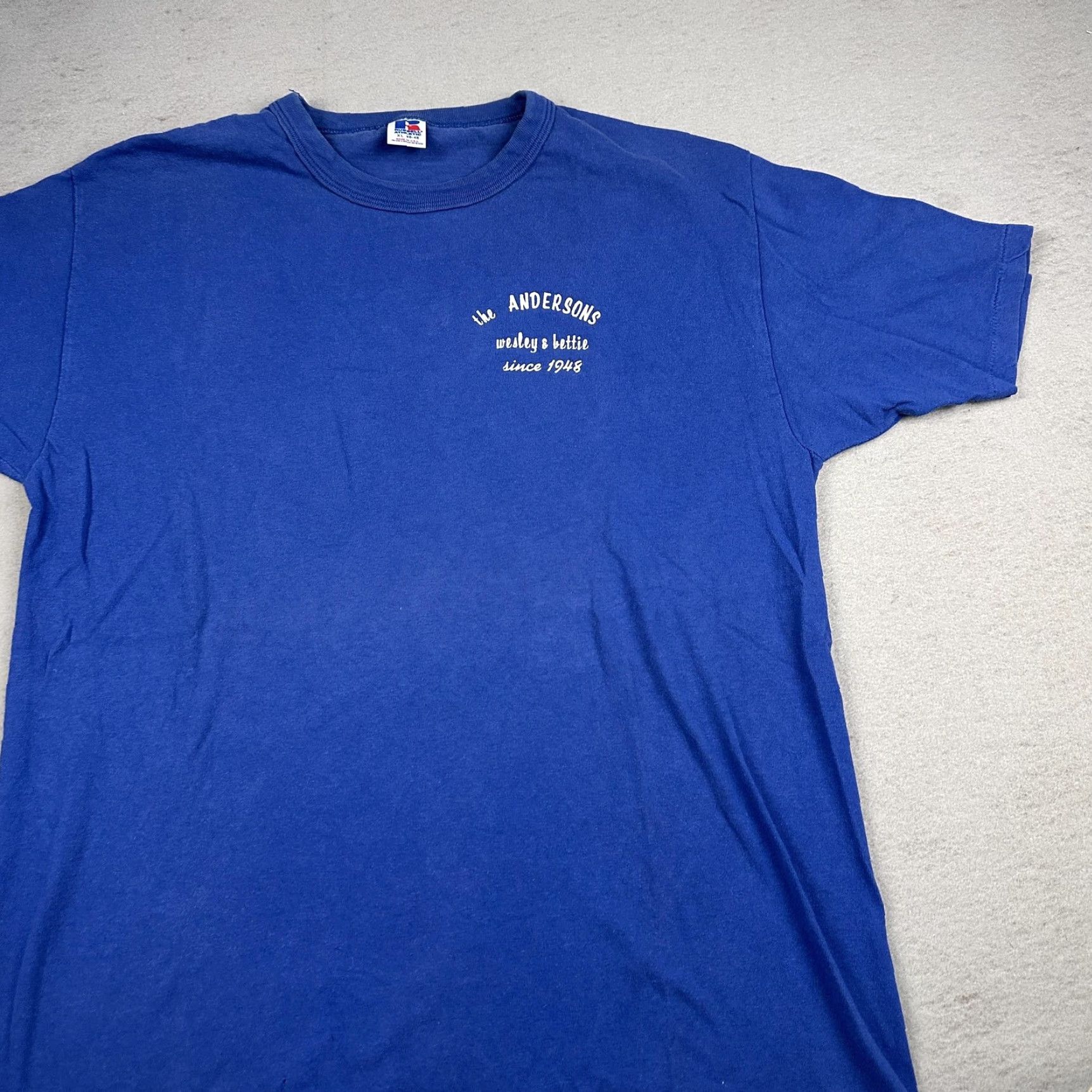 Russell Athletic VINTAGE Russell Athletic Tractor Shirt Mens XL Blue Graphic Print Crew Neck T-Shirt 100% Cotton USA Farm 90s Size US XL / EU 56 / 4 - 4 Thumbnail