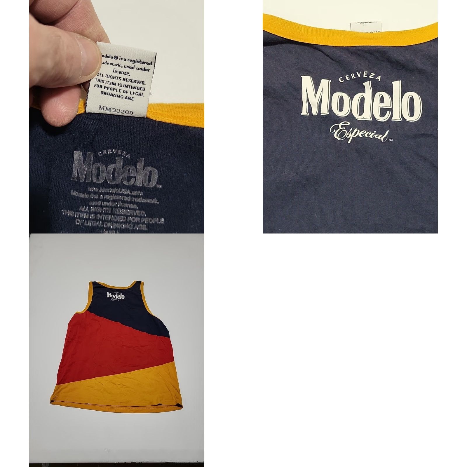 UFC MODELO TANK TOP Cerveza Especial Mens L Multicolor Cotton Shirt Beer 40/42" UFC Size US L / EU 52-54 / 3 - 8 Thumbnail