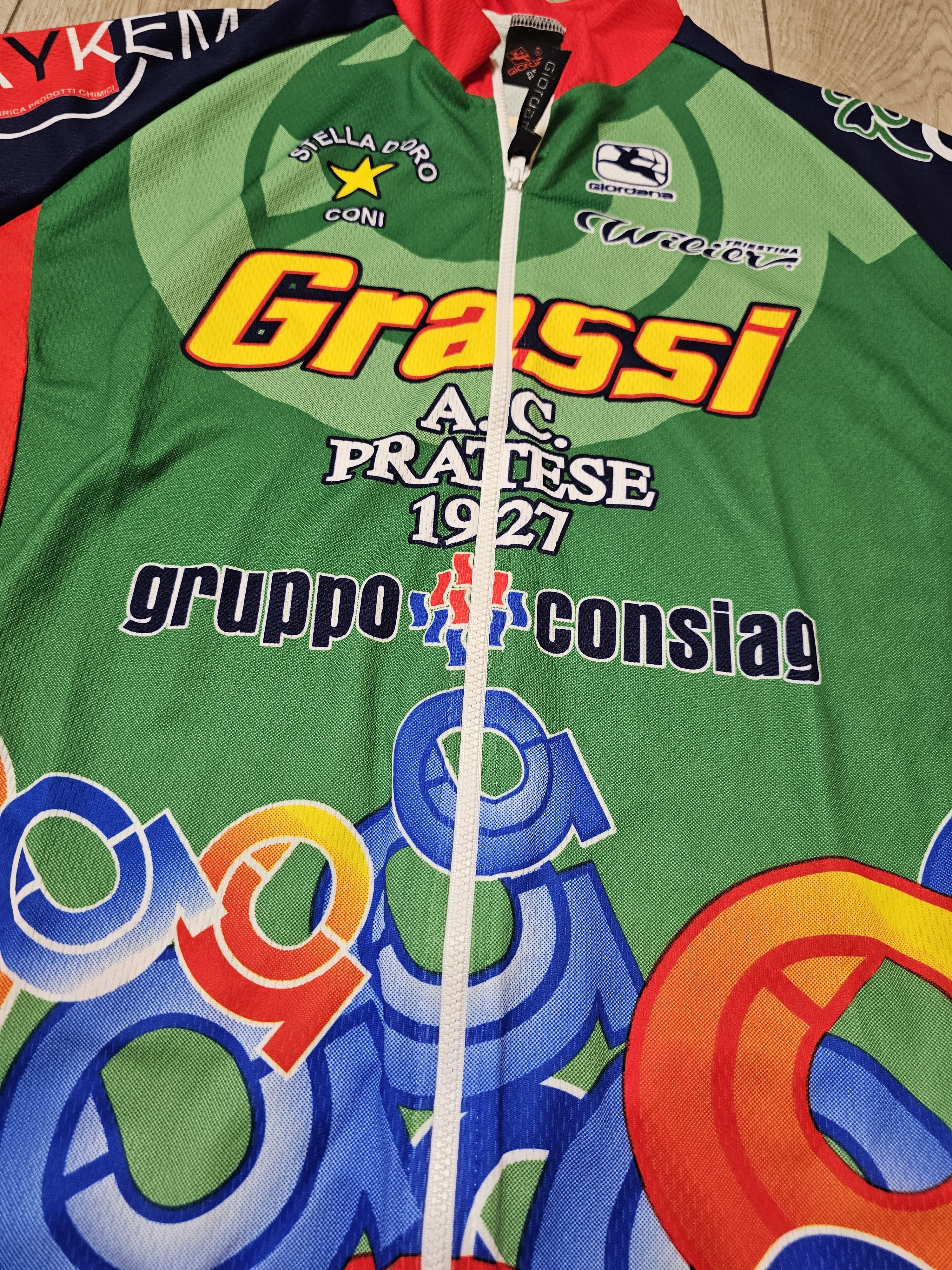 Vintage GRASSI CYCLING JERSEY ITALIA CYCLING TEAM JERSEY ITALY Size US XL / EU 56 / 4 - 3 Thumbnail