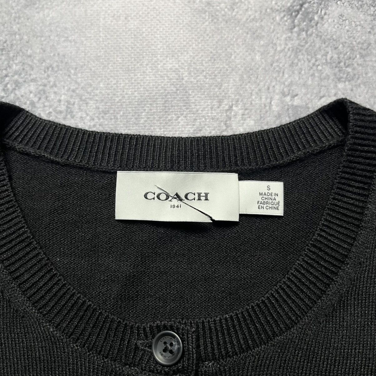 Coach Coach Black Cardigan Sweater Streetwear Luxury Designer Size S / US 4 / IT 40 - 5 Thumbnail