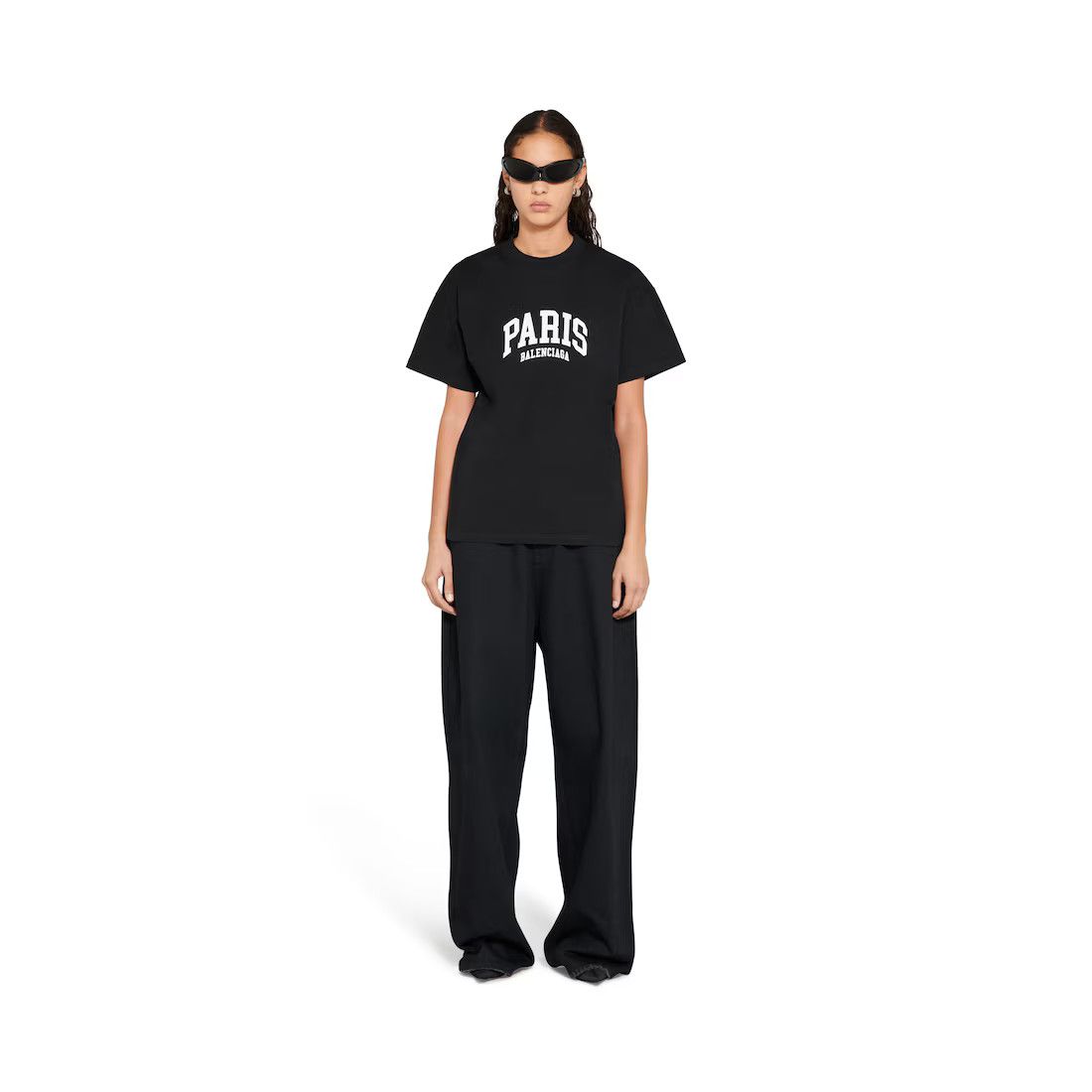 Balenciaga o1s1wg111024 Cities Paris T-Shirt Medium in Black Size M / US 6-8 / IT 42-44 - 2 Thumbnail