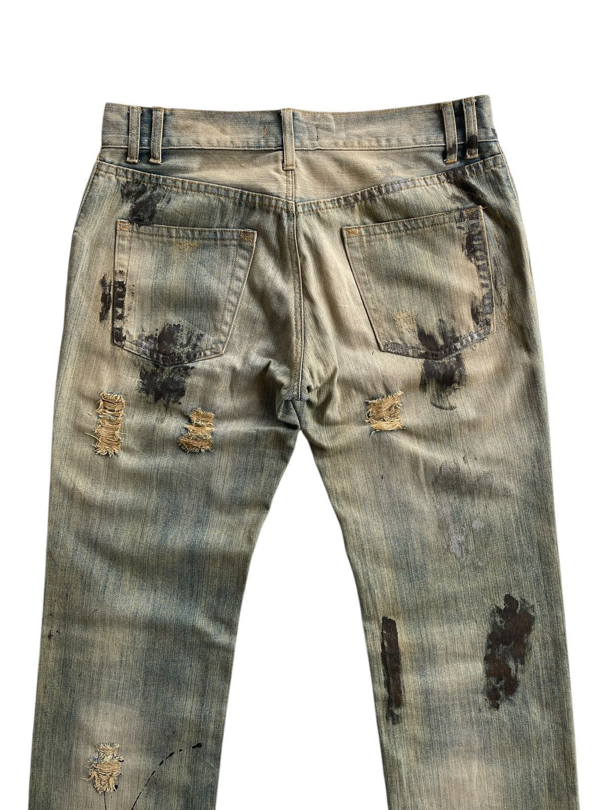 Dolce & Gabbana D&G Paint Splatted Distressed Pattern Denim Size US 35 - 11 Thumbnail