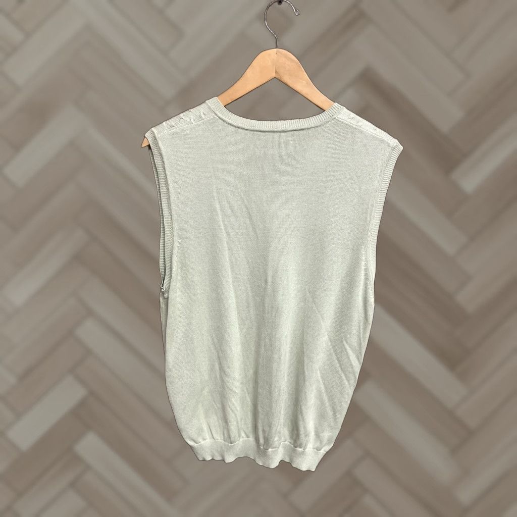 Cutter & Buck Cutter & Buck Mens Silk Sweater Vest Knit V-Neck Sleeveless Golf Green M Size US M / EU 48-50 / 2 - 1 Thumbnail