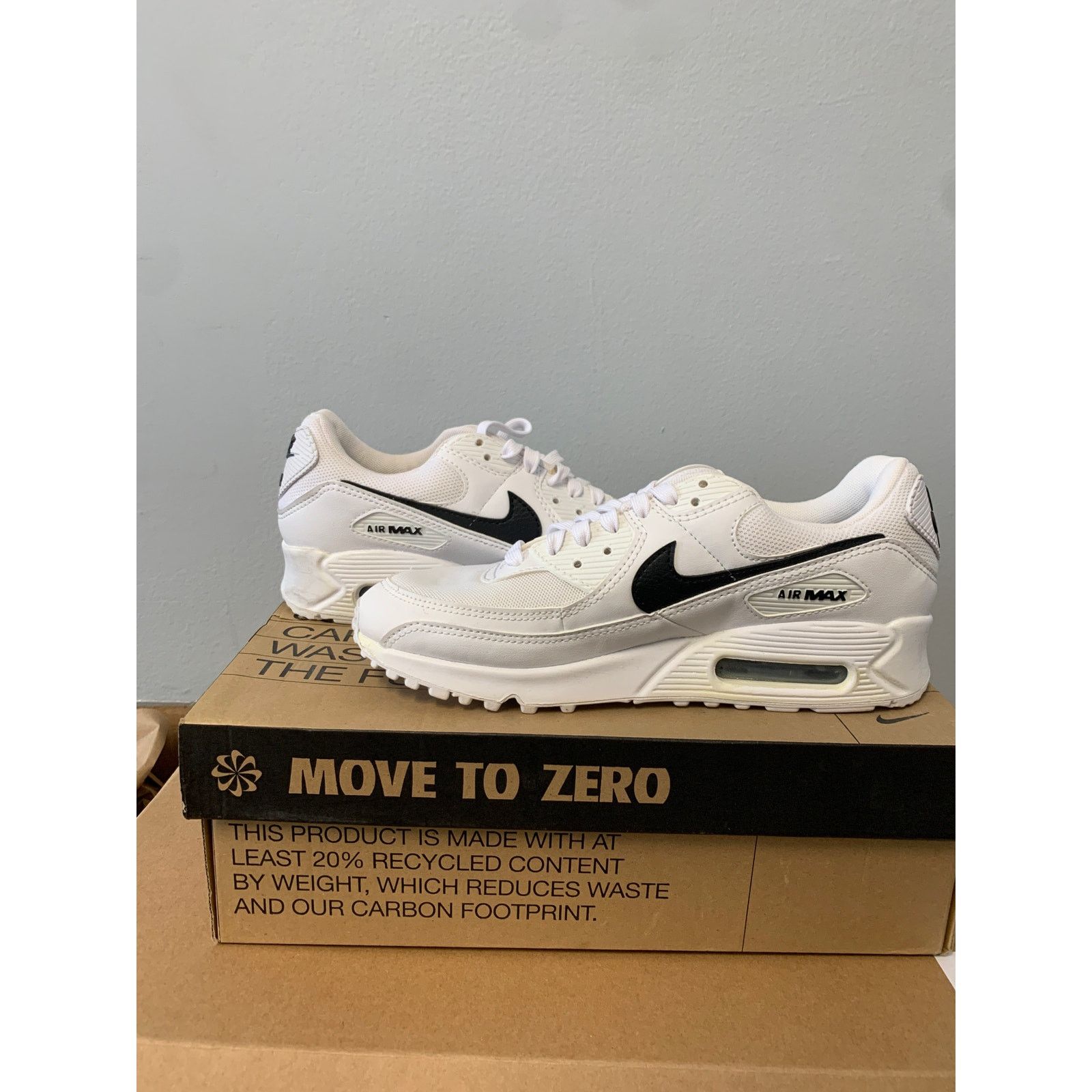 Nike Nike Air Max 90 Next Nature White Black Womens Size 8.5 Used Size US 8.5 / IT 38.5 - 5 Thumbnail
