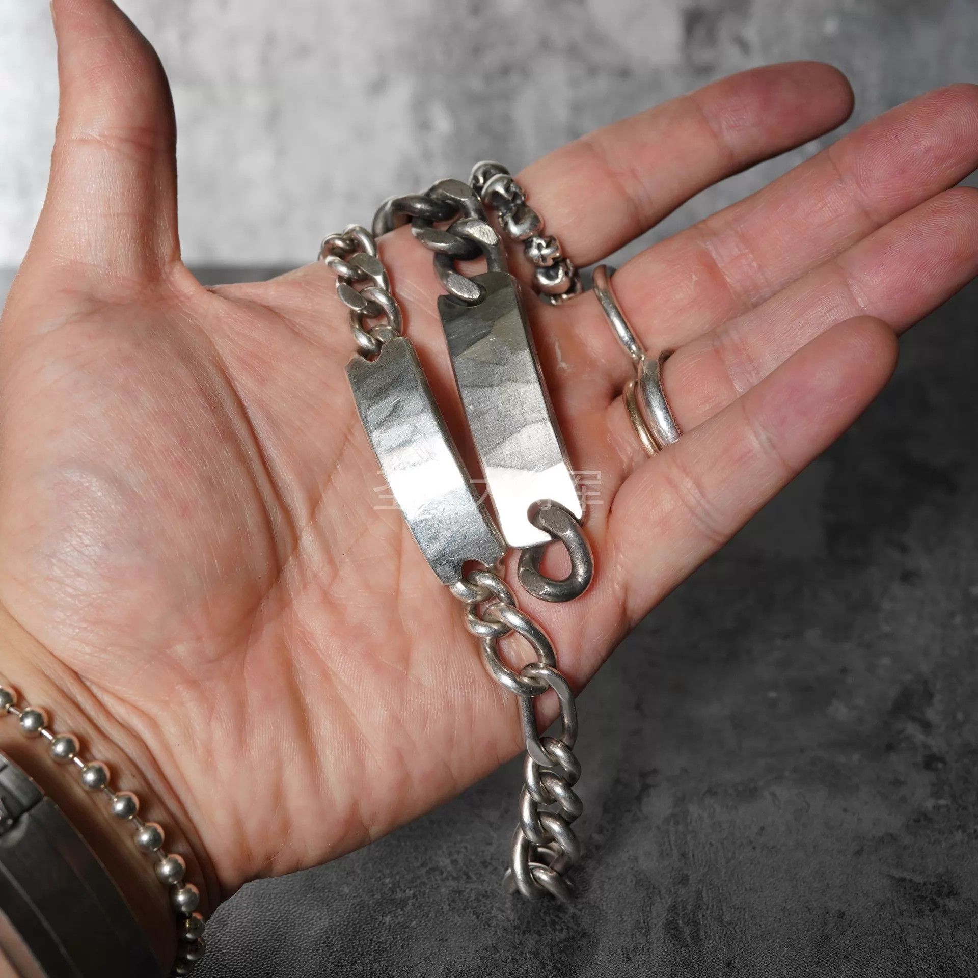 Werkstatt Munchen Vintage Werkstatt Munchen M2305 Heavy Silver Bracelet S+M Size ONE SIZE - 3 Thumbnail