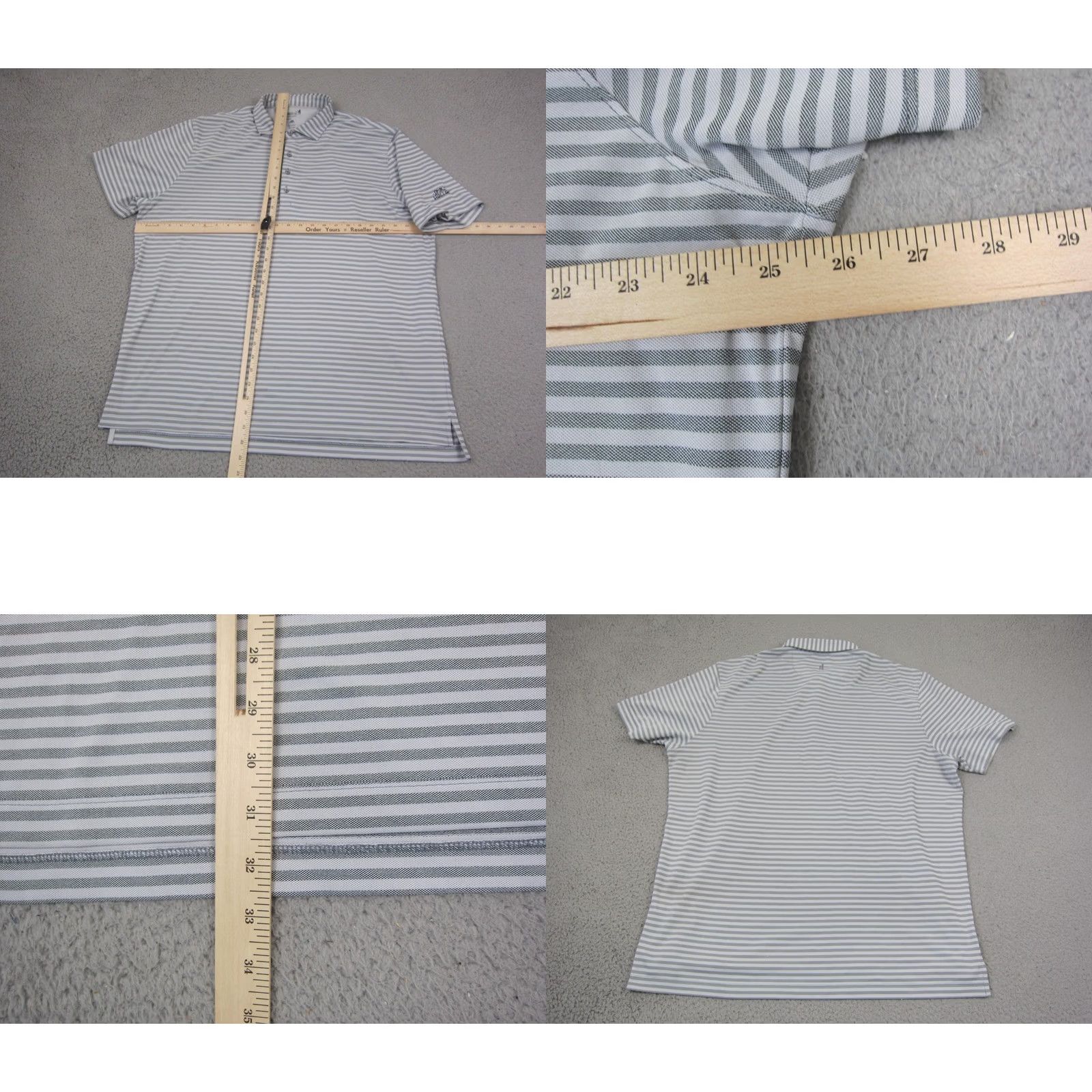 johnnie-O Johnnie-O Polo Shirt Mens XL Blue Striped Golf Performance Short Sleeve Jersey Polo Shirt Size US XL / EU 56 / 4 - 8 Thumbnail