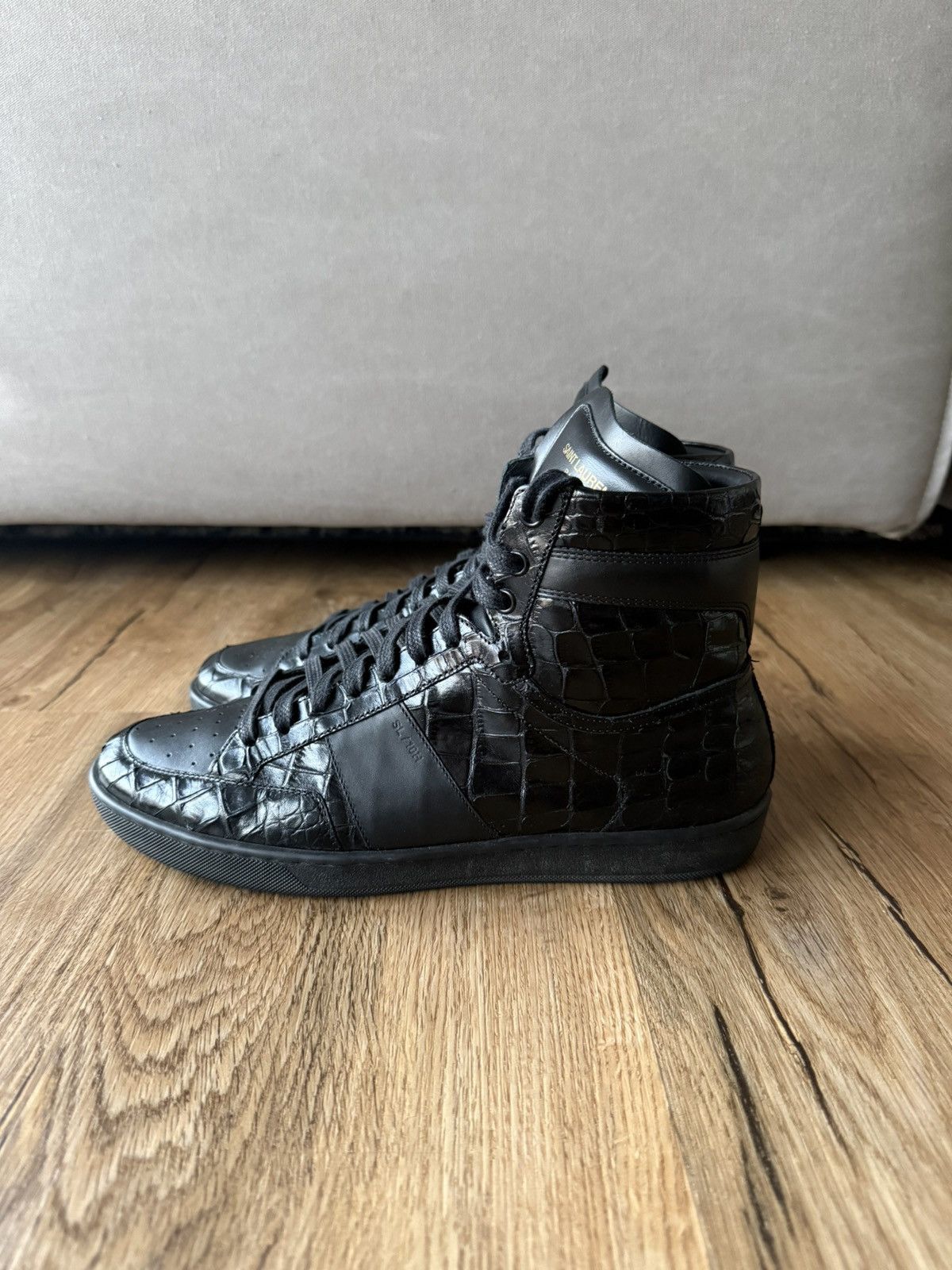 Saint Laurent Paris Saint Laurent Paris SL/10H Court Classic – Black Croc – Hedi Size US 8.5 / EU 41-42 - 1 Thumbnail