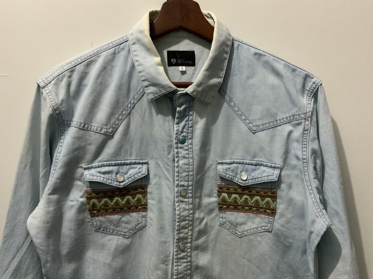 Japanese Brand TK Mix Piece Sashiko Fade Denim Size US L / EU 52-54 / 3 - 3 Thumbnail