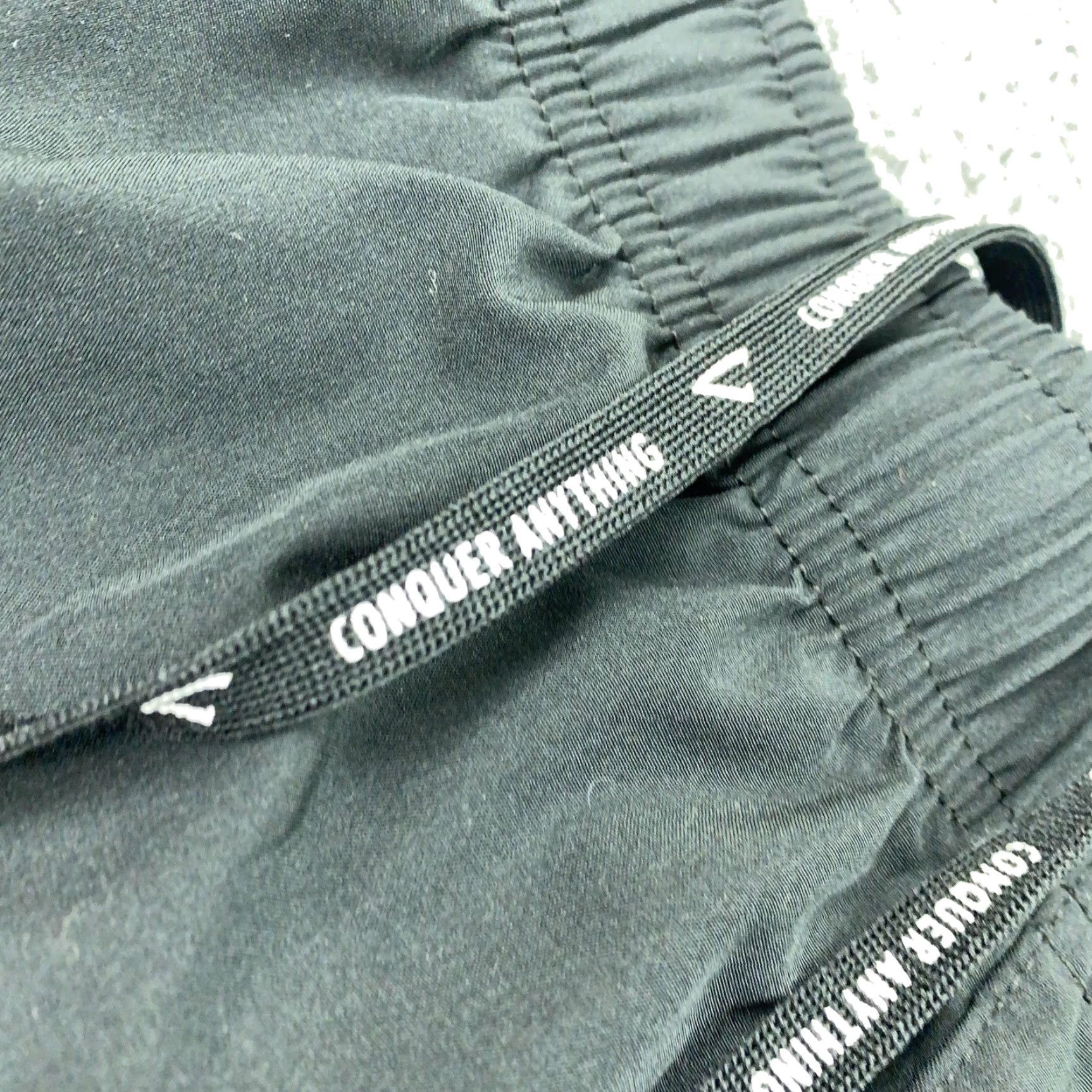 Vintage Cheetah Pants Mens Medium Black Athletic Joggers Track Conquer Anything Stretch Mens Size US 31 - 3 Thumbnail