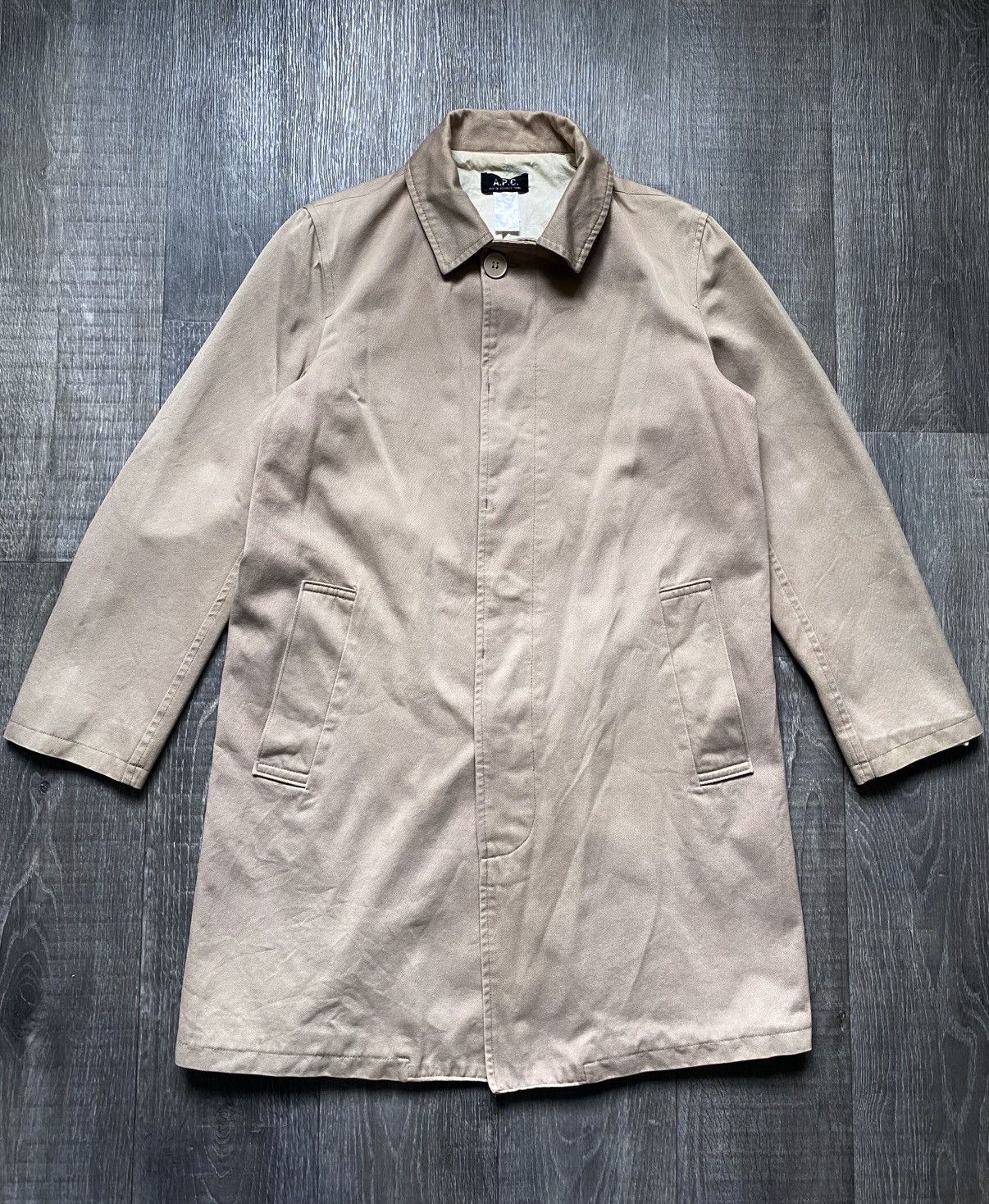 A.P.C. Women’s APC Rue de Fleurus Paris Beige Trench Coat Jacket Size M / US 6-8 / IT 42-44 - 4 Thumbnail