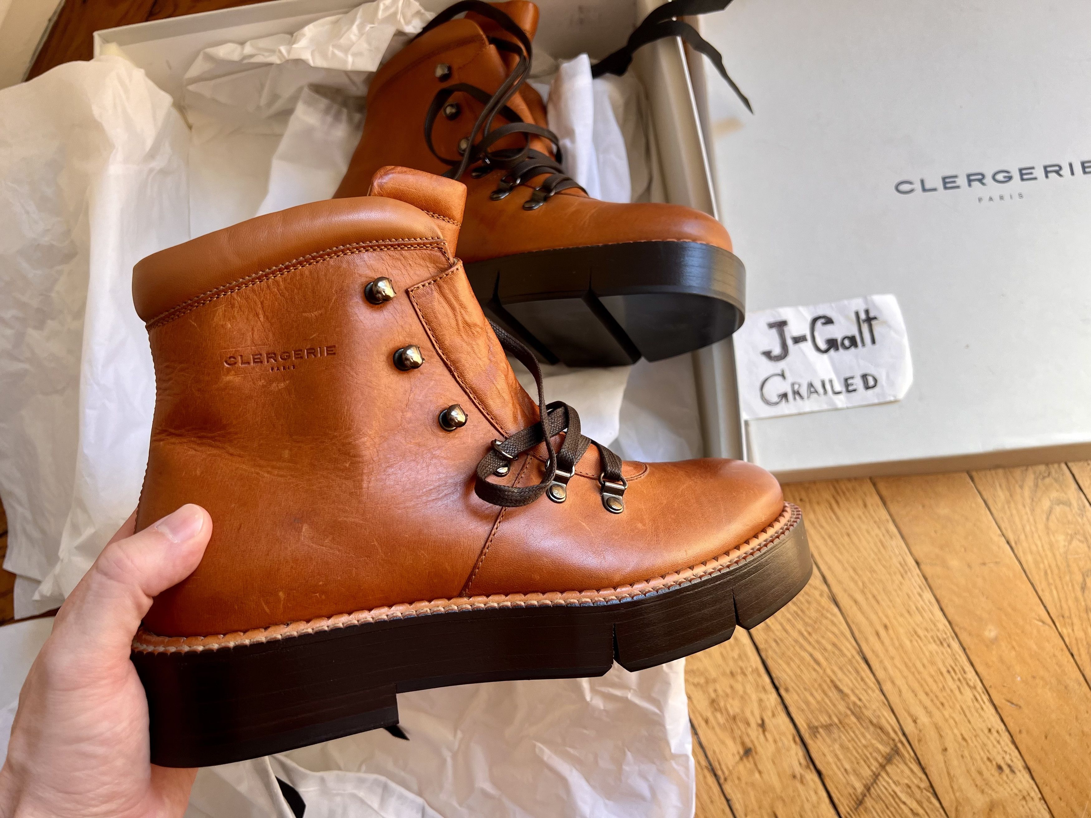 Designer × Saint Laurent Paris Clergerie Paris Callum Boot on Goodyear welt on PLATFORM Size US 8 / EU 41 - 7 Thumbnail