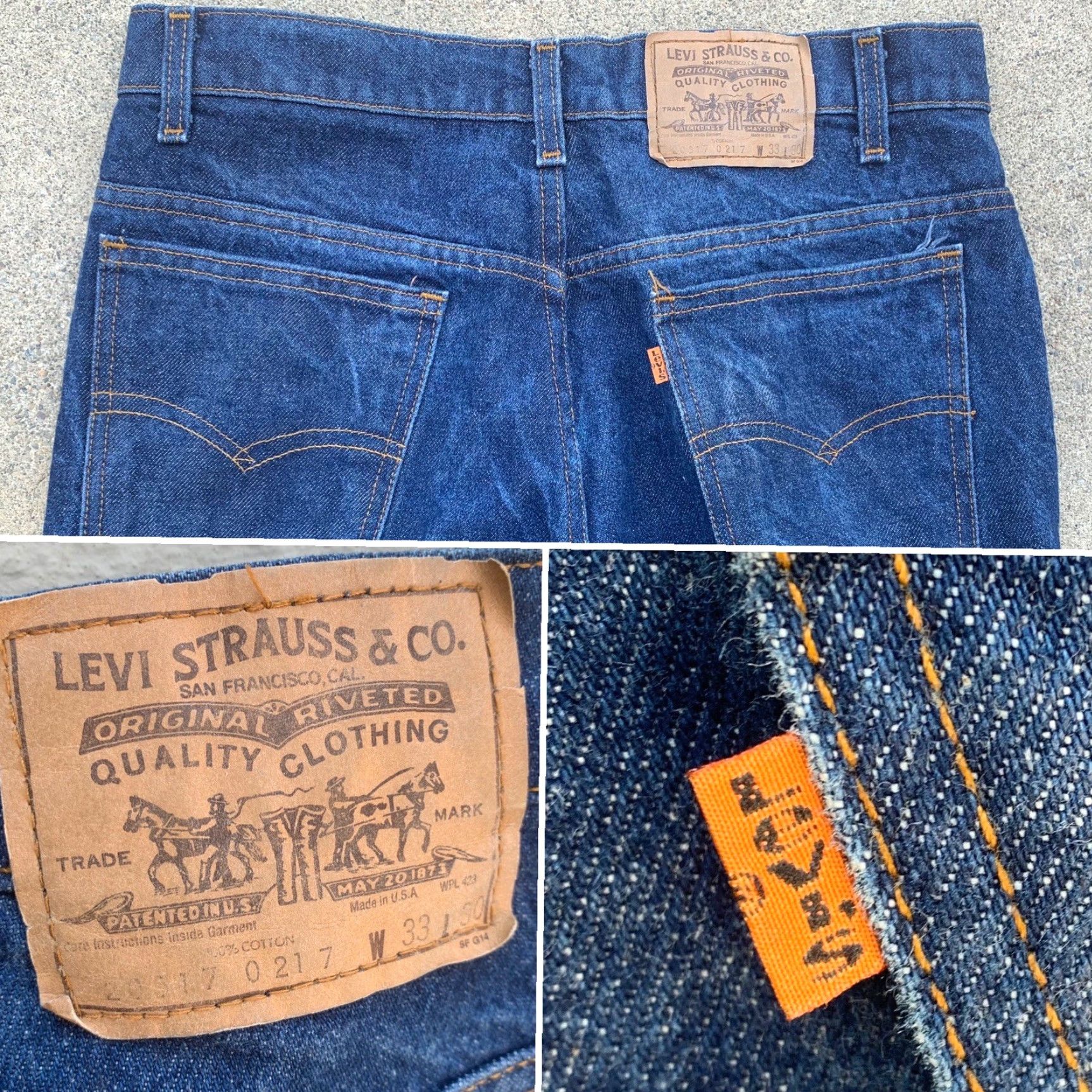 Vintage VINTAGE Levi’s 517 Jeans Orange Tab Made In USA 33 30 Measure 32 1/2 X 30 1/2” Denim Blue Mens Jeans 517 30.5 in Inseam Size US 31 - 4 Thumbnail