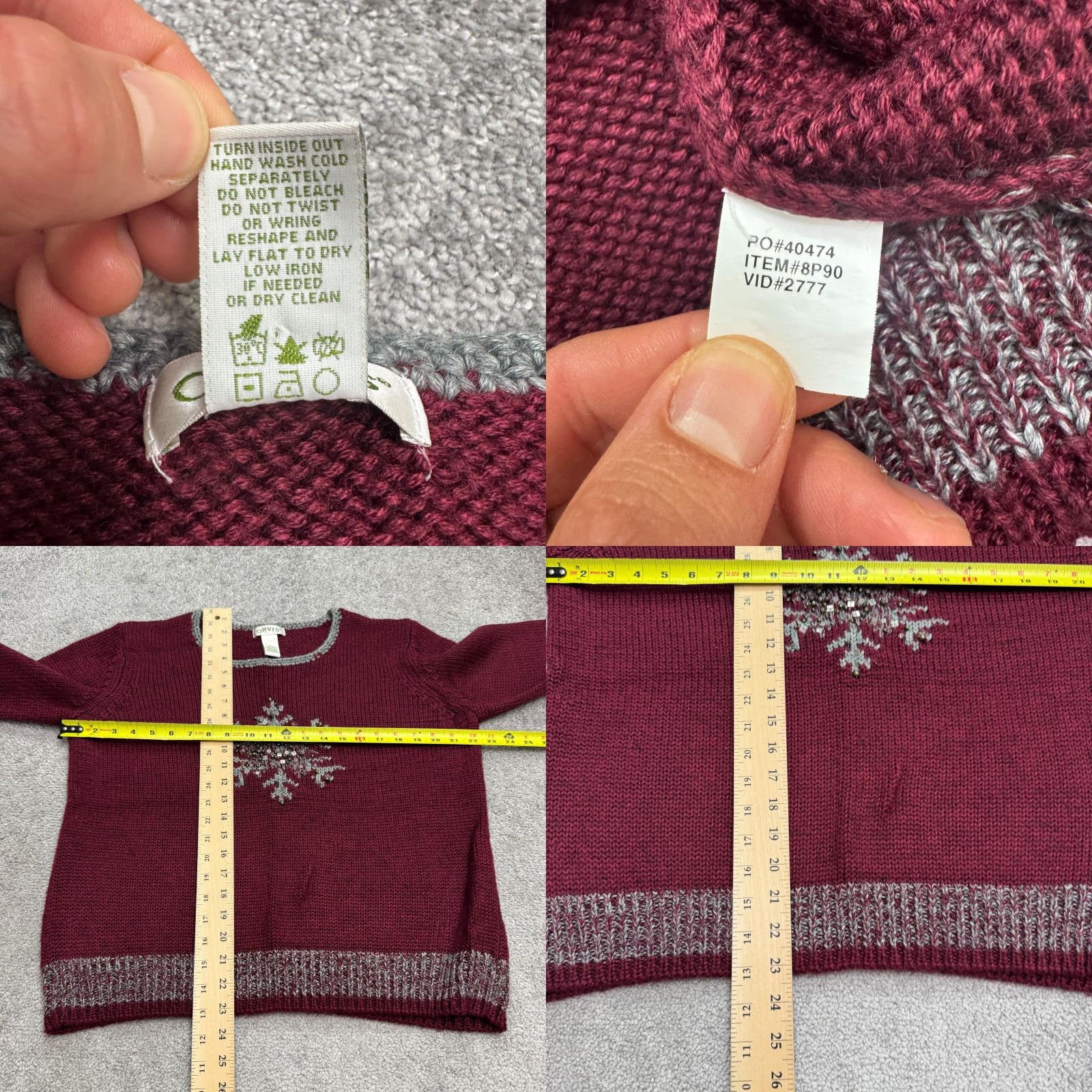 Orvis Vintage Orvis Wool Acrylic Pullover Sweater Women Large Red Holiday Christmas Fall Winter Size L / US 10 / IT 46 - 8 Thumbnail