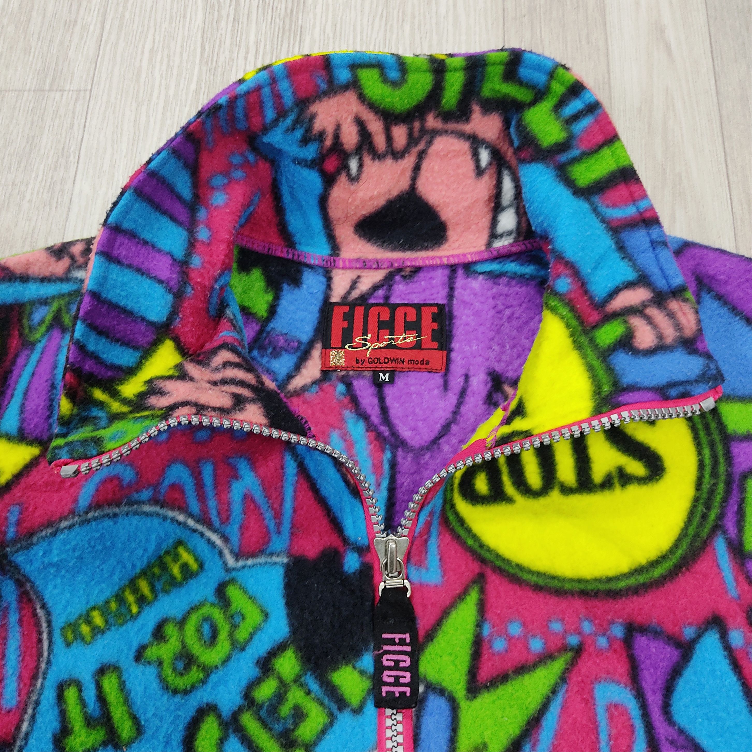 Yoshiyuki Konishi Vintage FICCE Sports Wacky Races AOP Fleece Jacket Size US L / EU 52-54 / 3 - 8 Thumbnail