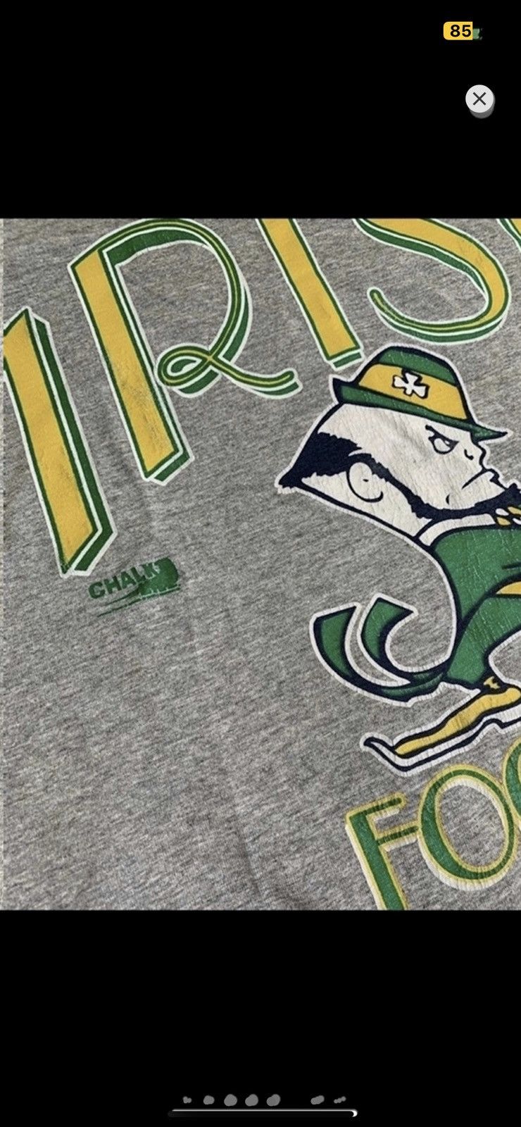 NCAA ***FINAL DROP***RARE 1995NOTRE DAME FIGHTING IRISH LNGSLV XL Size US XL / EU 56 / 4 - 9 Thumbnail