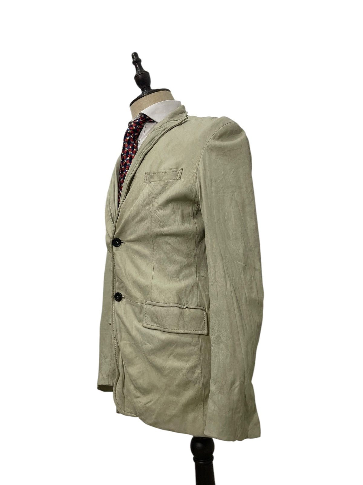 Japanese Brand Sheepskin Leather Scoopman Button Jacket Slim Fit 6🟩6 Size US M / EU 48-50 / 2 - 3 Thumbnail