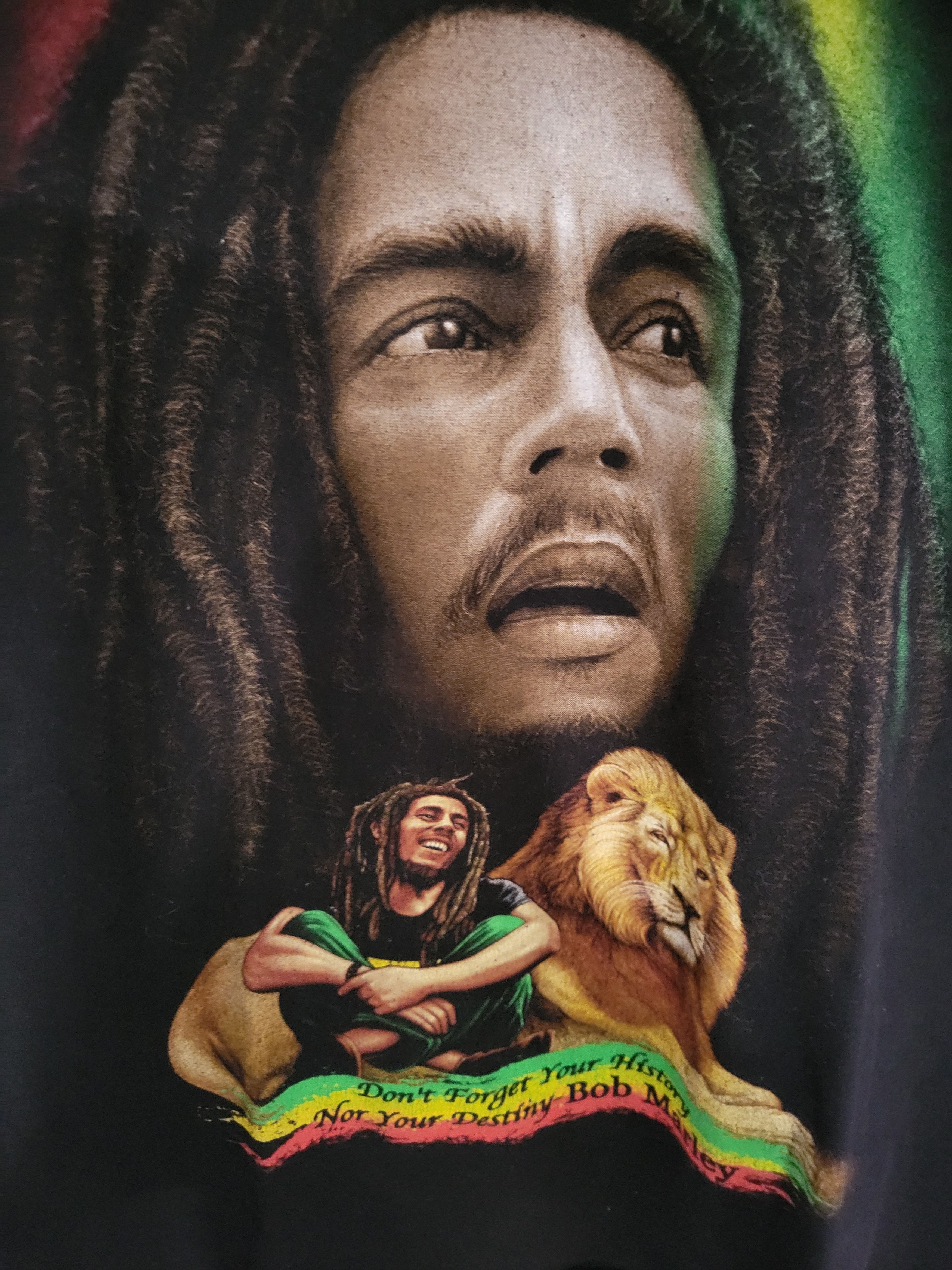 Bob Marley Mens Bob Marley dont forget your history Jay's Rock- Size L Size US L / EU 52-54 / 3 - 6 Thumbnail