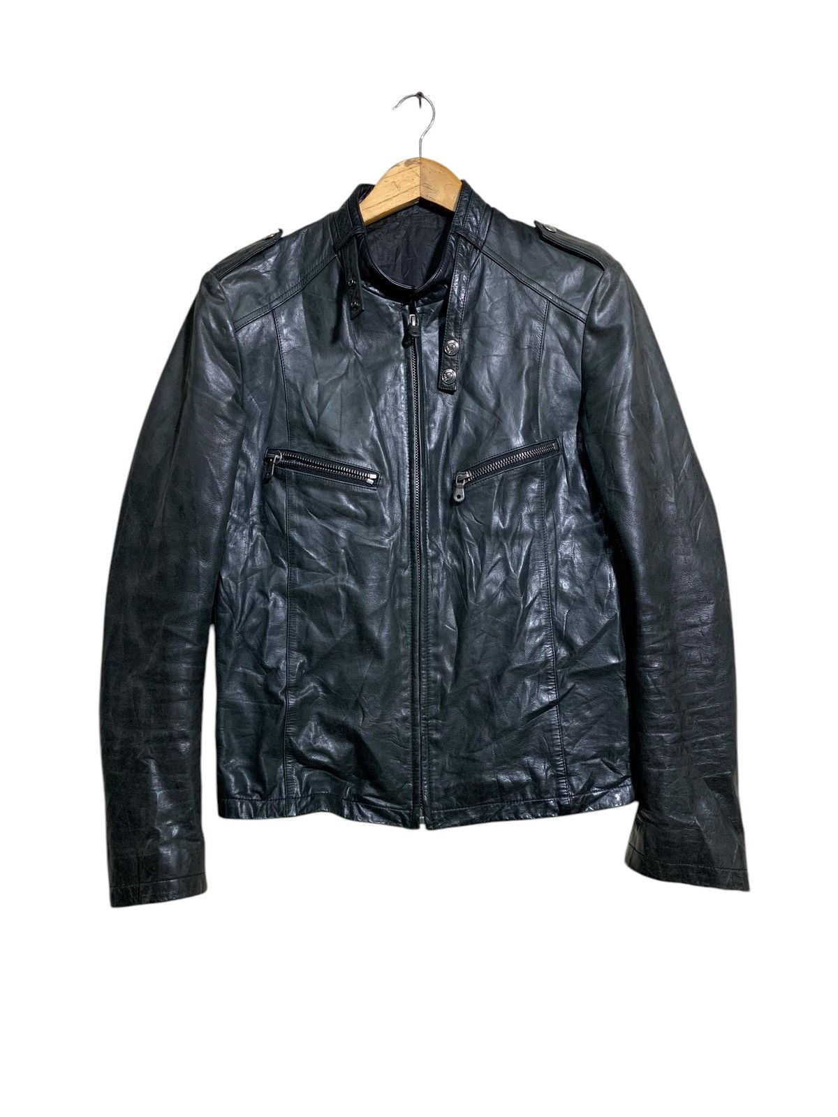 Japanese Brand × SOU SOU 🔥SOUK BIKER LEATHER JACKETS BLACK Size US M / EU 48-50 / 2 - 1 Thumbnail