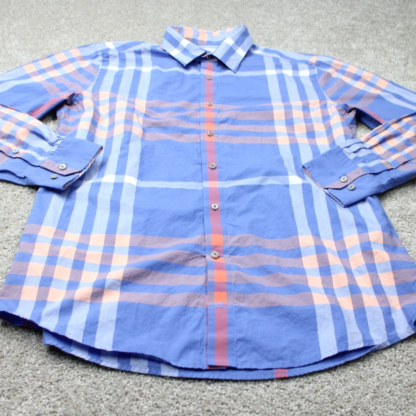 Southern Tide Southern Tide Shirt Mens Large Blue/Pink Plaid Button-Up Long Sleeve Cotton 100% Classic Fit Button-Down Tailored Womens? Size US L / EU 52-54 / 3 - 3 Thumbnail