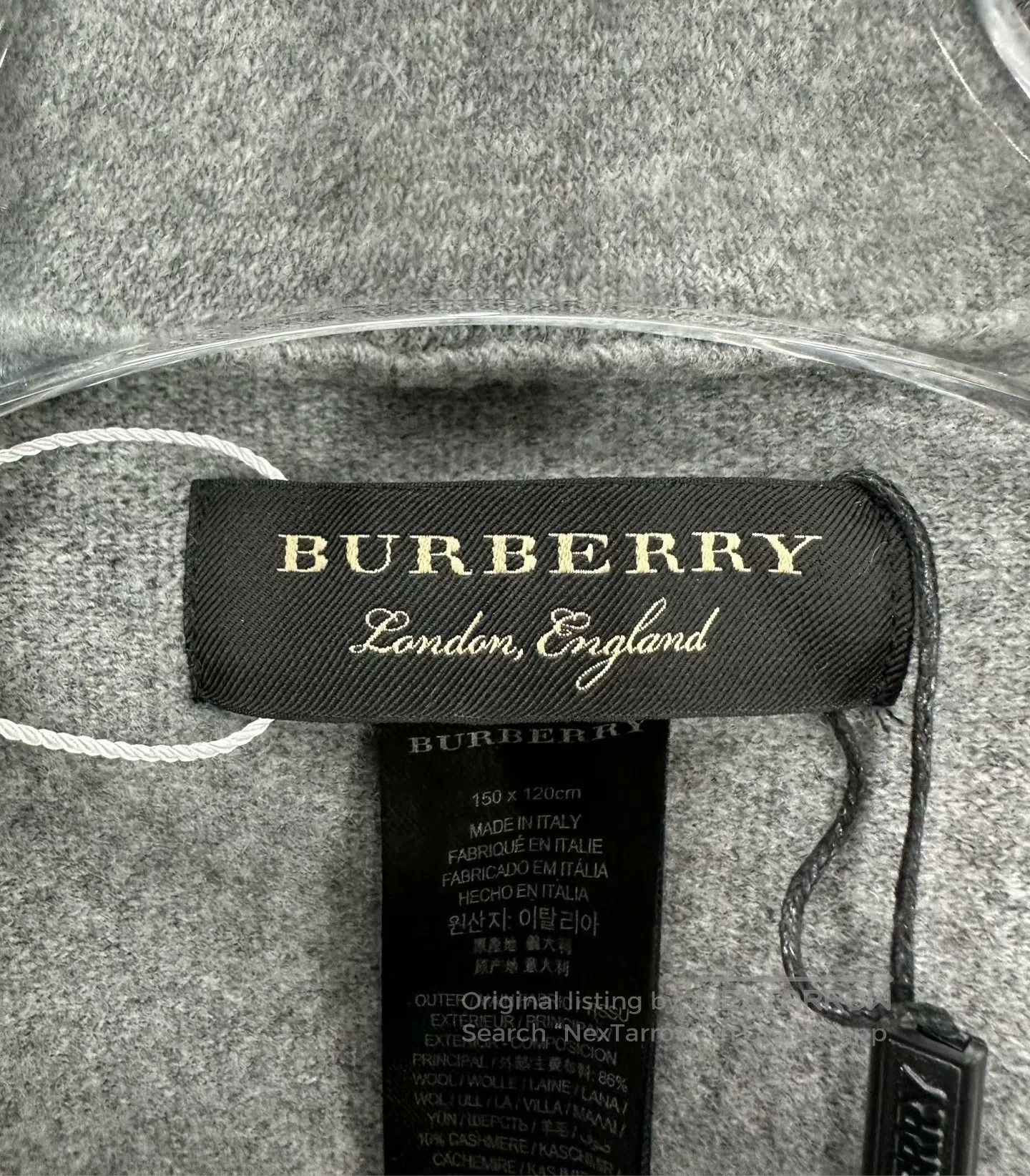 Burberry Burberry size F Gray back letter logo hooded cloak| Size S / US 4 / IT 40 - 3 Thumbnail