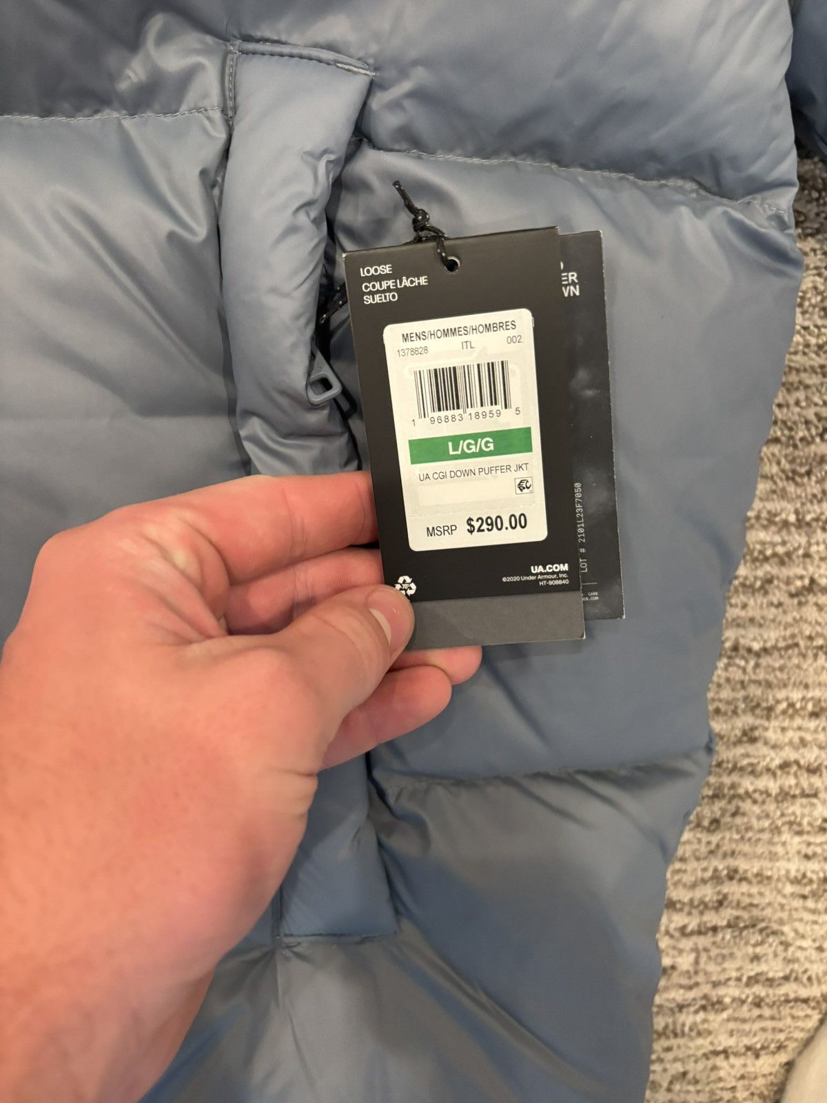 Under Armour UA CGI down puffer JKT Size US L / EU 52-54 / 3 - 5 Thumbnail