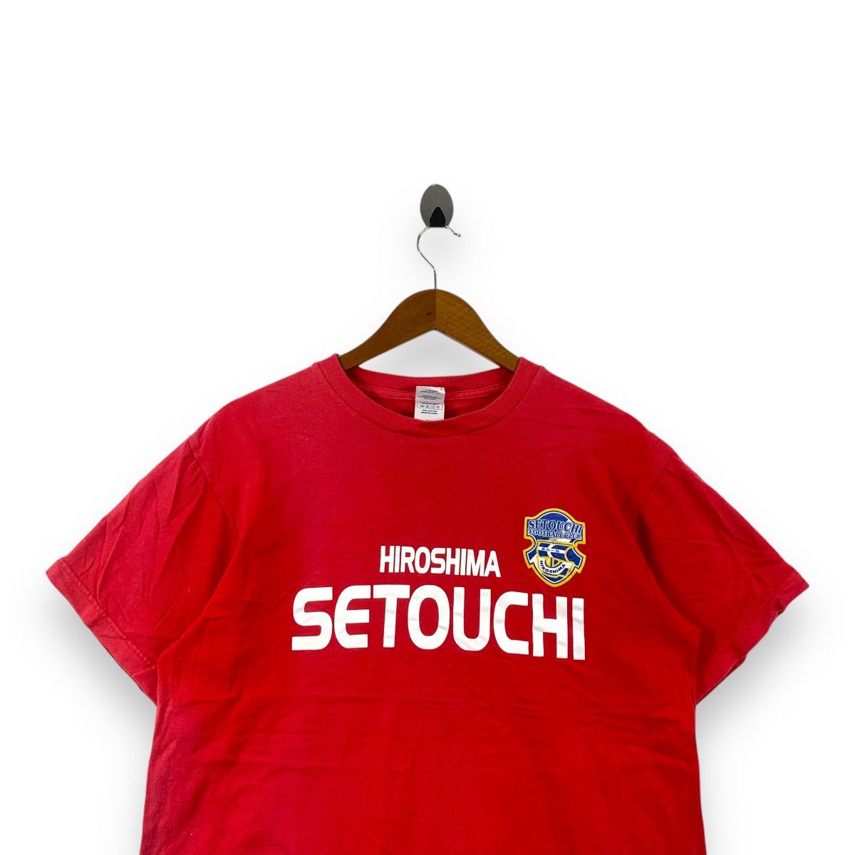 Japanese Brand HIROSHIMA SETOUCHI FOOTBALL Club Tee Shirt Top J League Size US L / EU 52-54 / 3 - 2 Thumbnail