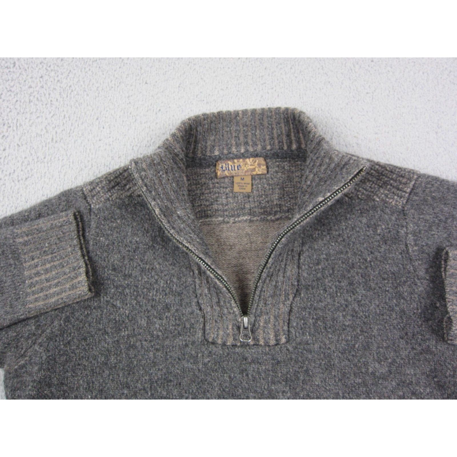 Pronto Uomo Pronto Uomo Sweater Shirt Men M Gray 1/4 Zip Wool Knit Pullover Vintage-Style PullOver Casual Knitwear Pullover Mens Size M Gray Wool Zipper Accent Size US M / EU 48-50 / 2 - 4 Thumbnail