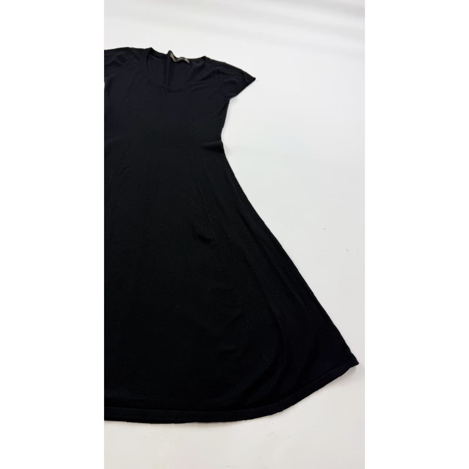 Zara Zara Dress Womens Small Black Knit A-Line Fit & Flare Short Sleeve Scoop Neck Dress Size 28" / US 6 / IT 42 - 3 Thumbnail