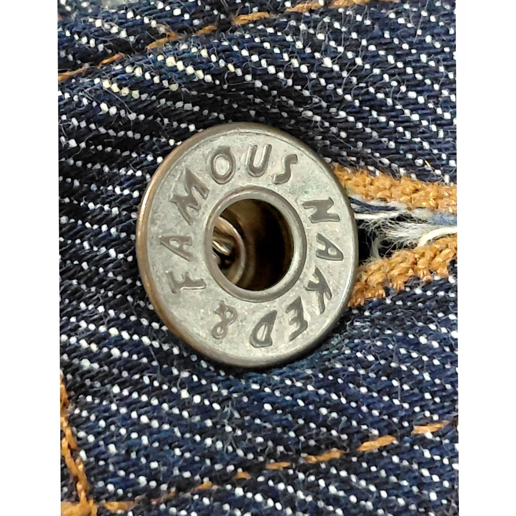 Vintage Naked & Famous Denim Jeans Blue 100% Cotton Solid Classic Size 30 Womens Regular Fold-Over Baggy Style? Size 30" / US 8 / IT 44 - 5 Thumbnail