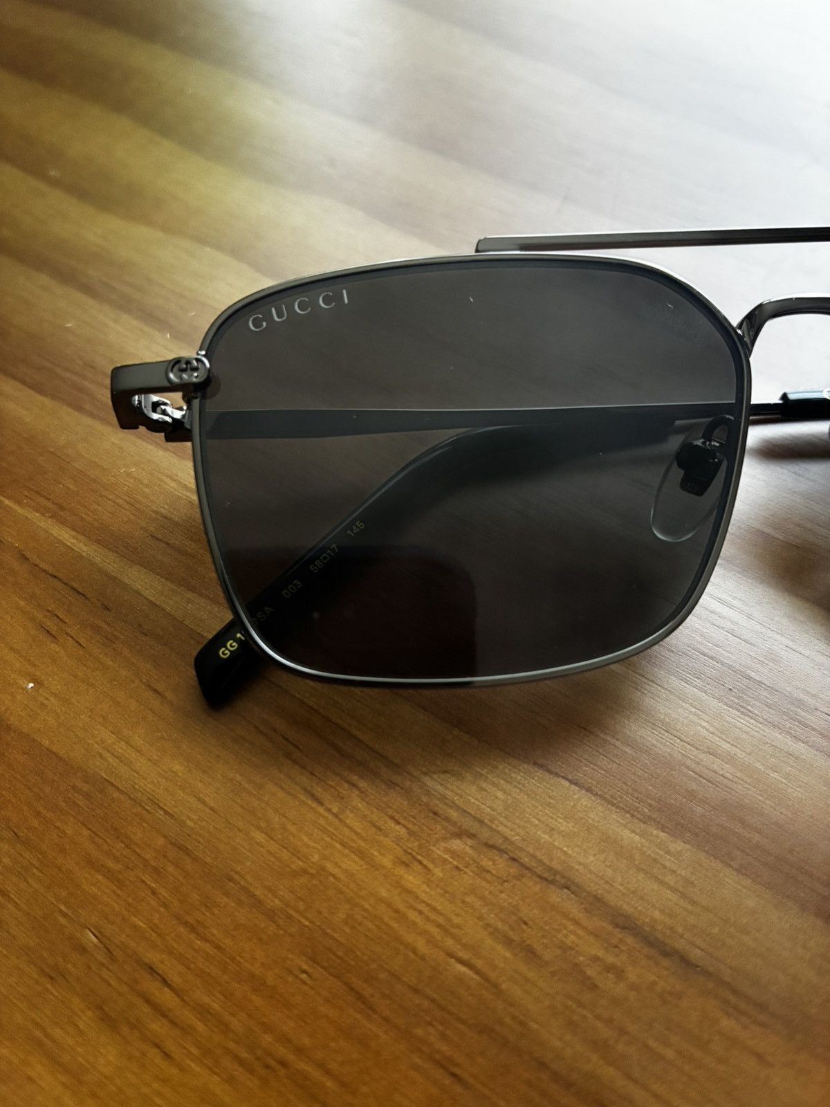 Gucci Gucci black aviator Size ONE SIZE - 3 Thumbnail
