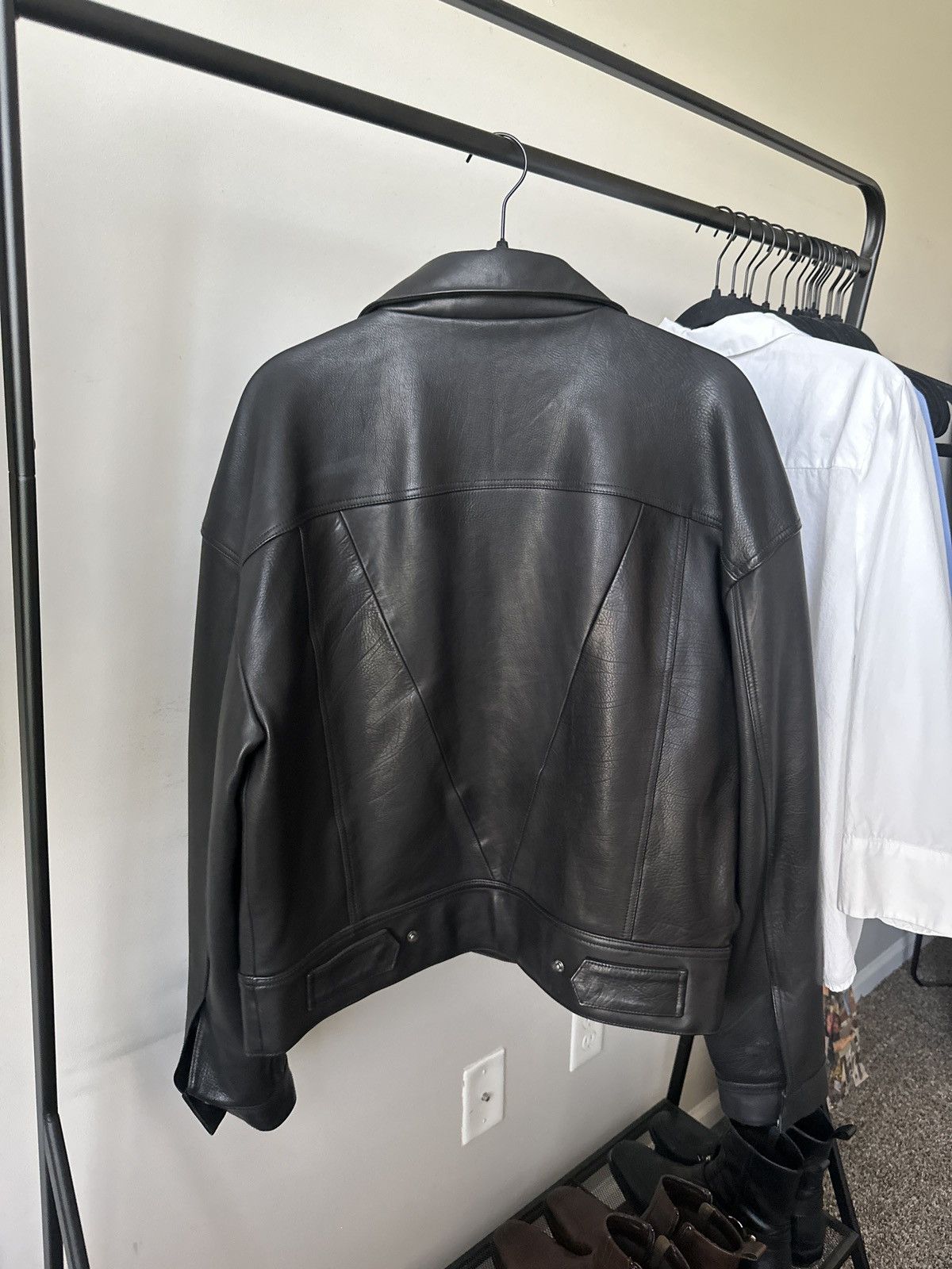 Hudson HUDSON JEANS - Leather Trucker Jacket Size US S / EU 44-46 / 1 - 2 Thumbnail