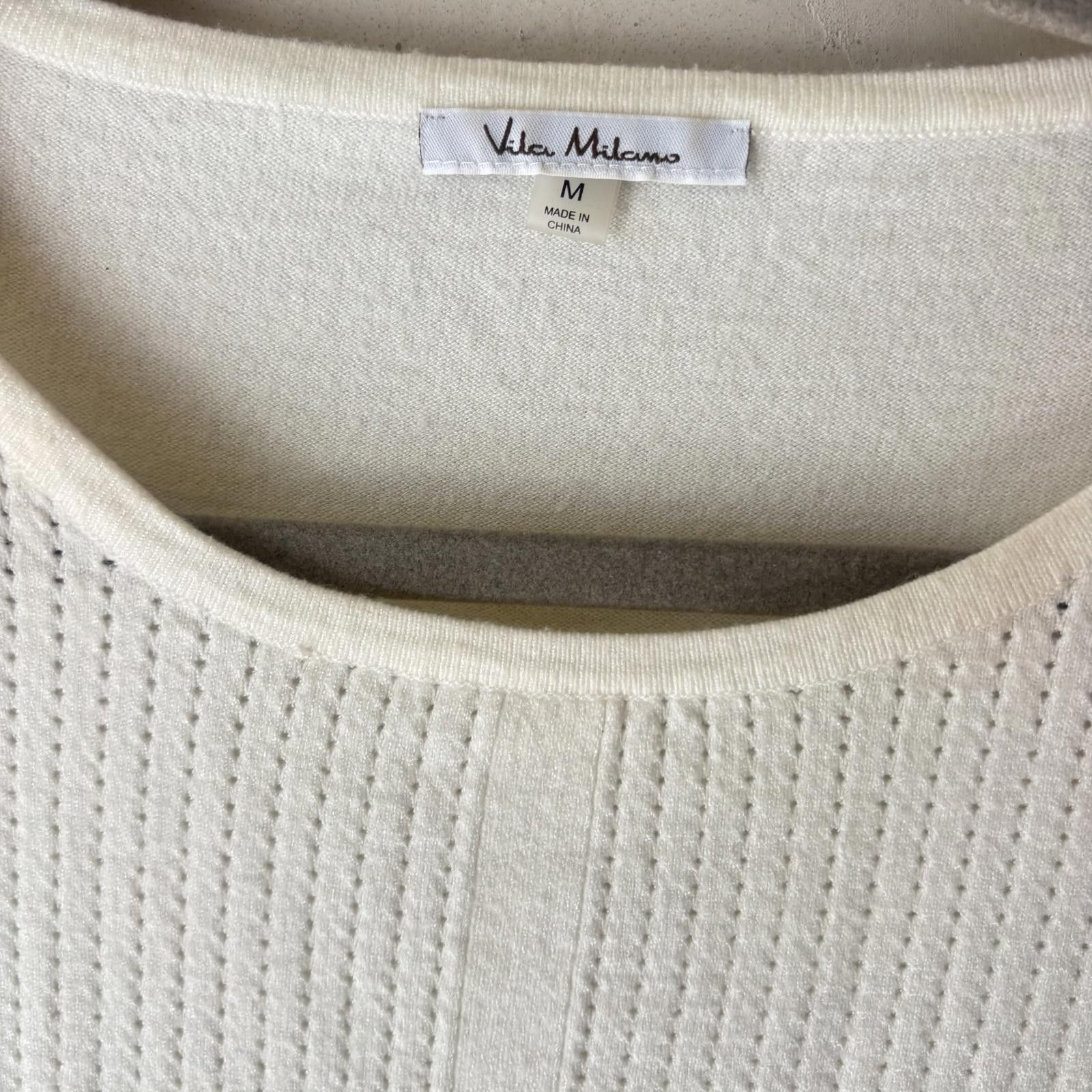Other Vera Milano Cream Knit Top - Medium Size M / US 6-8 / IT 42-44 - 3 Thumbnail