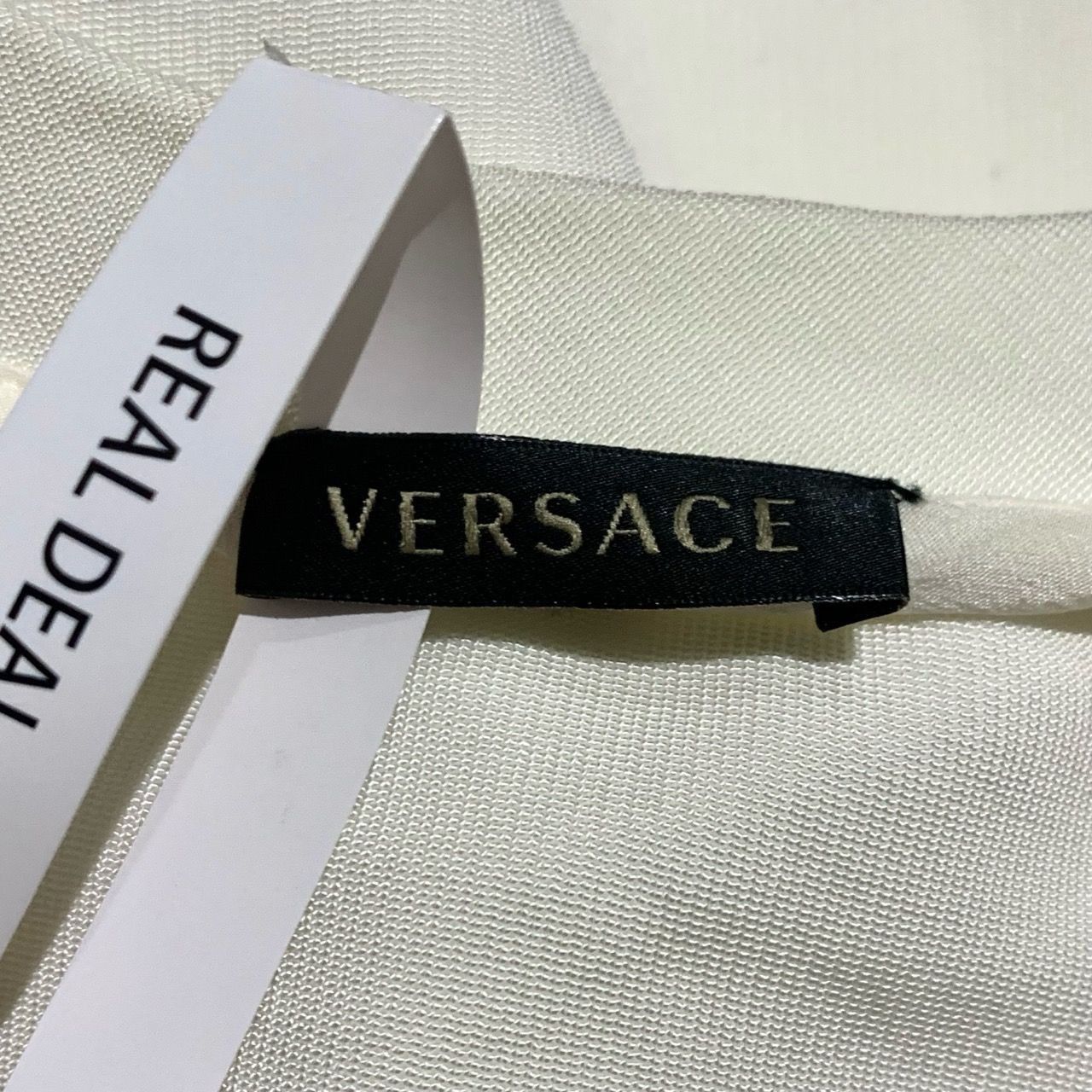 Versace Versace White Embroidered Medusa Head Crewneck Sweatshirt Lo Size S / US 4 / IT 40 - 2 Thumbnail