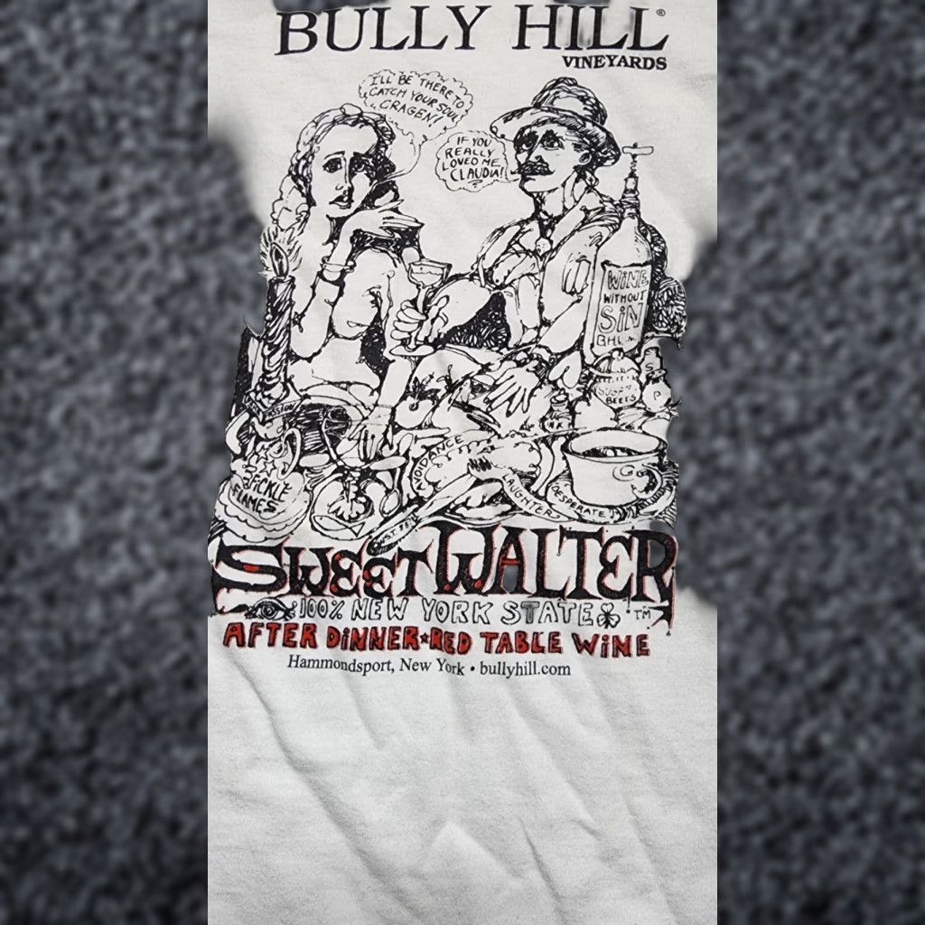 Anvil VINTAGE Mens M Art T Shirt Bully Hill Vineyards New York Sweet Walter Shirt Mens M White Art 90s (if applicable) Size US M / EU 48-50 / 2 - 1 Thumbnail