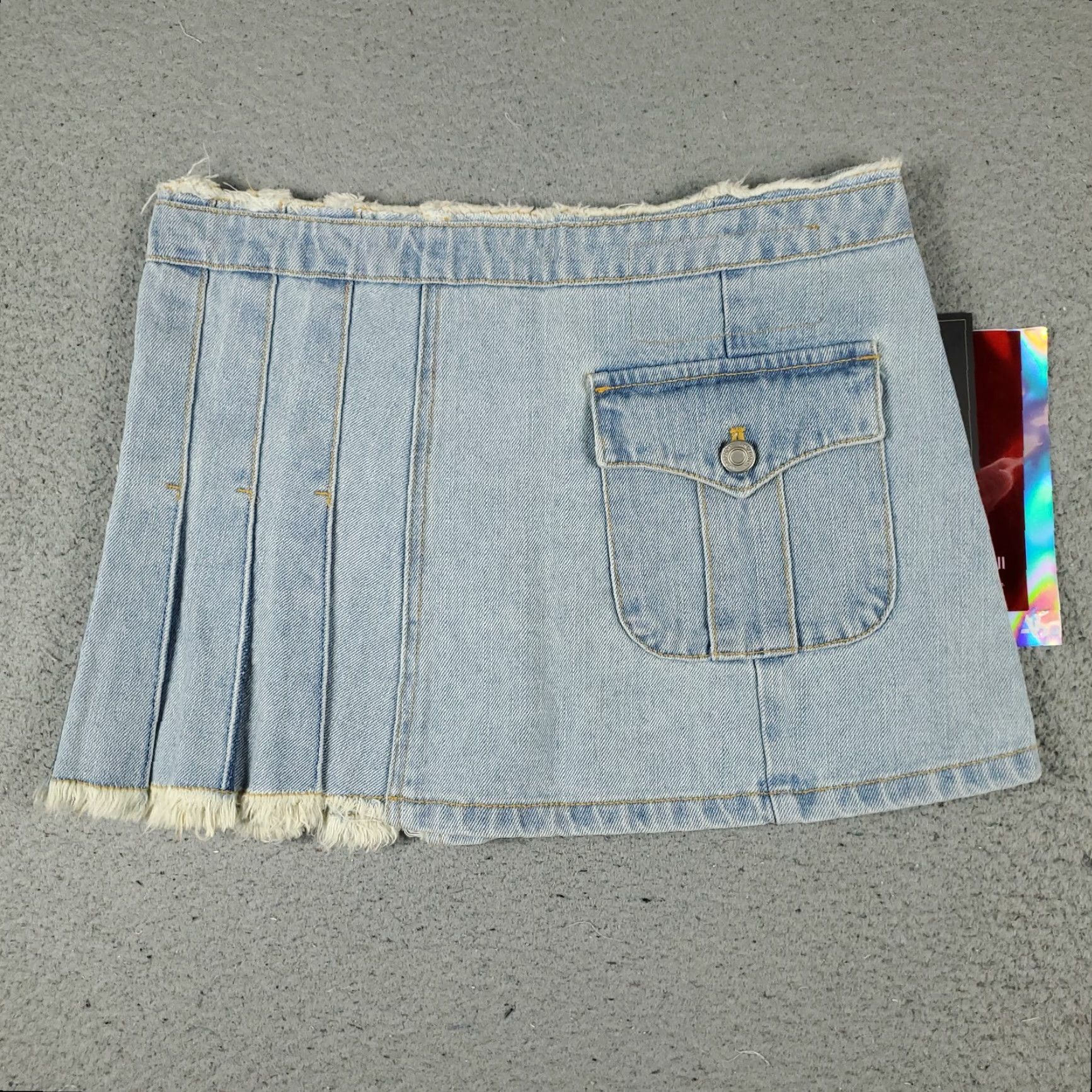 Andersson Bell Andersson Bell Skirt Womens Size 27 Blue Apron Pleated Denim Mini Wrap Skirt Size 27" / US 4 / IT 40 - 4 Thumbnail