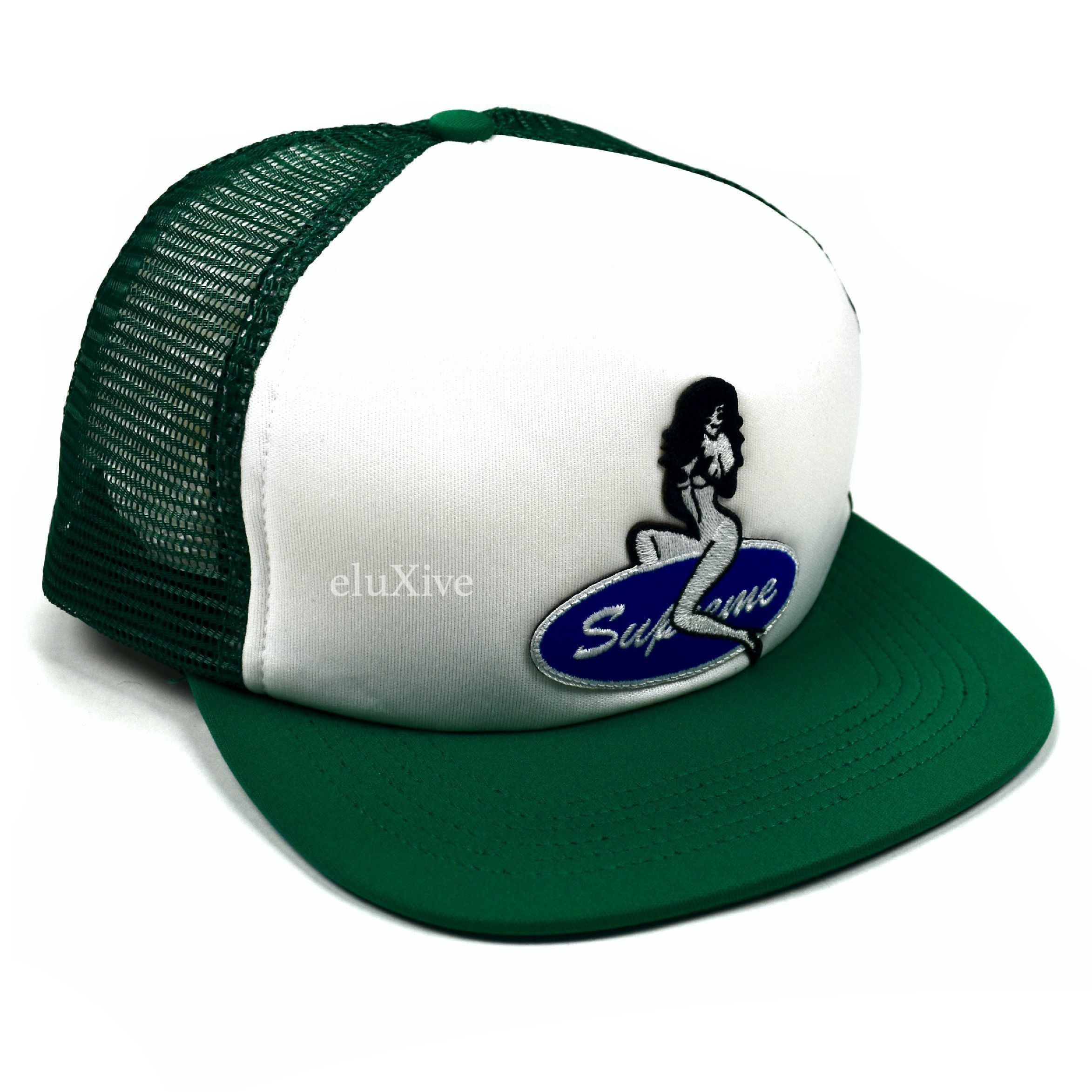 Supreme Supreme Pinup Logo Mesh Back Trucker Hat Green DS Size ONE SIZE - 1 Preview